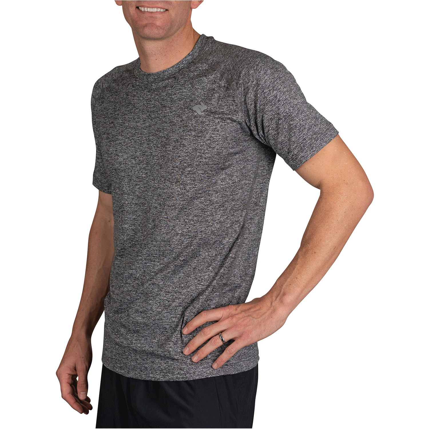 rabbit, Men's EZ Tee Short Sleeve Shirt - Charcoal Heather