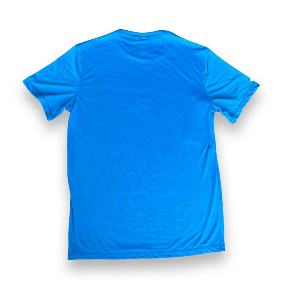 Gazelle Sports, Men's EcoTech Short Sleeve - Blue Aster/Dark Gray Woven Gazelle Patch