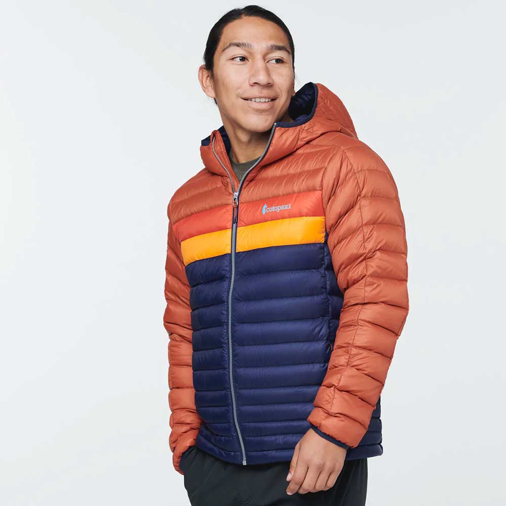 Cotopaxi, Men's Fuego Down Hooded Jacket - Spice/Maritime