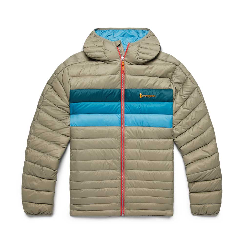 Cotopaxi, Men's Fuego Down Hooded Jacket - Stone Stripe