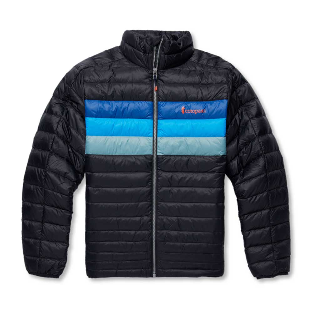 Cotopaxi, Men's Fuego Down Jacket - Black/Pacific Stripes