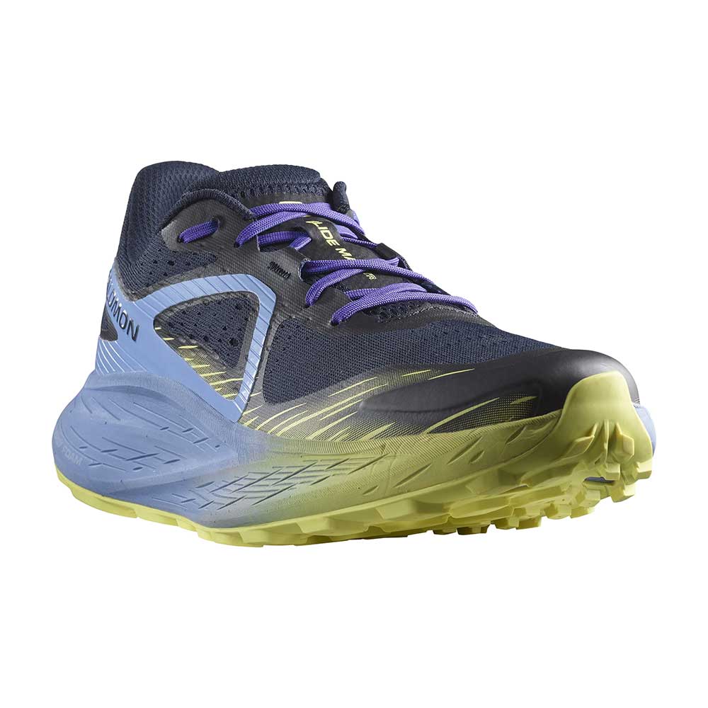 Salomon, Men's Glide Max TR Trail Running Shoe - Granada Sky/Dark Sapphire/Sunny Lime - Regular (D)