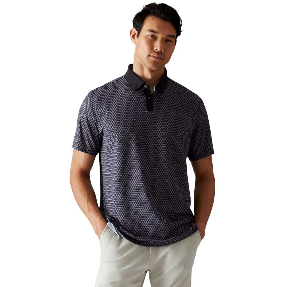 Rhone Apparel, Men's Golf Sport Polo - Black Geo