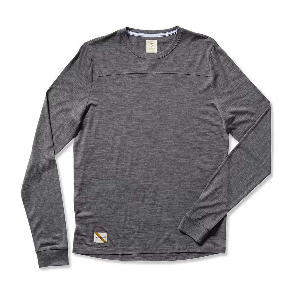 Tracksmith, Men's Harrier Long Sleeve - Gravel Heather