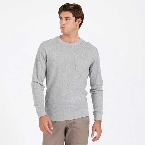 Vuori, Men's Jeffreys Pullover - Heather Grey