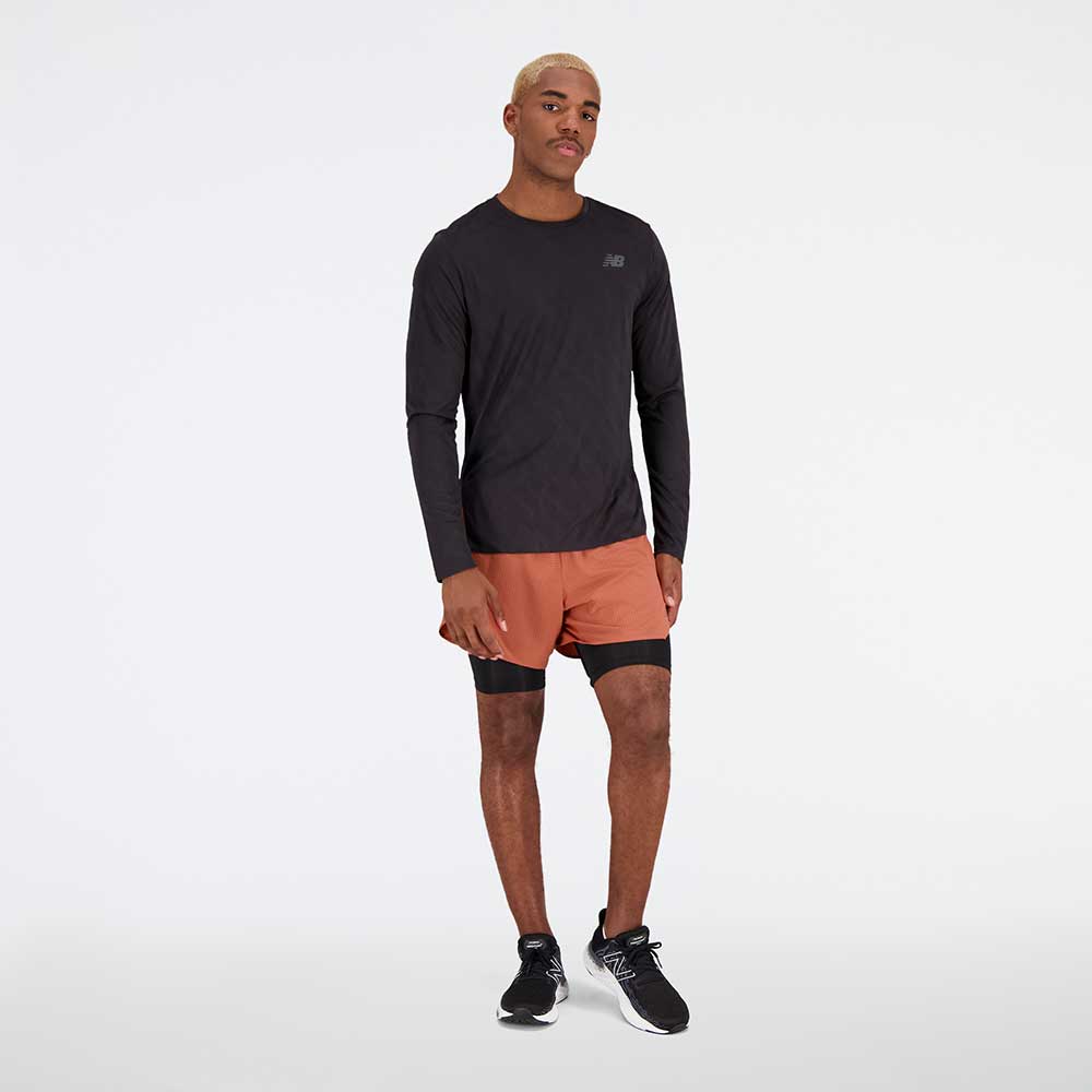 New Balance, Men's Q Speed Jacquard Long Sleeve - Black