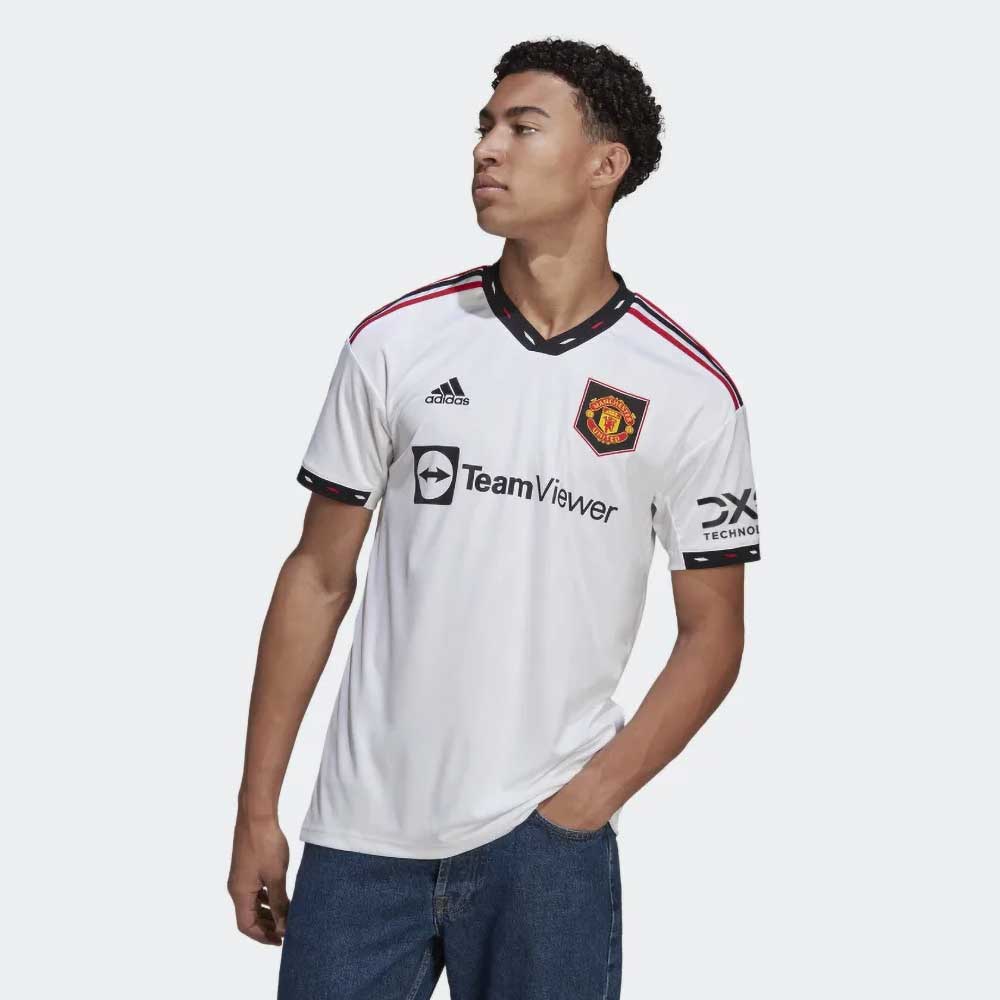 adidas, Men's adidas Manchester United 22/23 Away Jersey - White