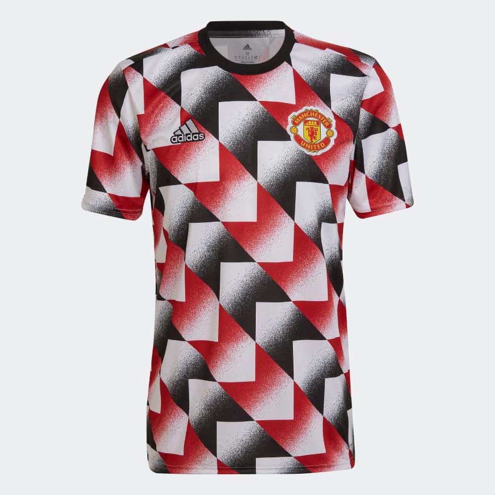 adidas, Men's adidas Manchester United 22/23 Pre Match Shirt - White/Real Red