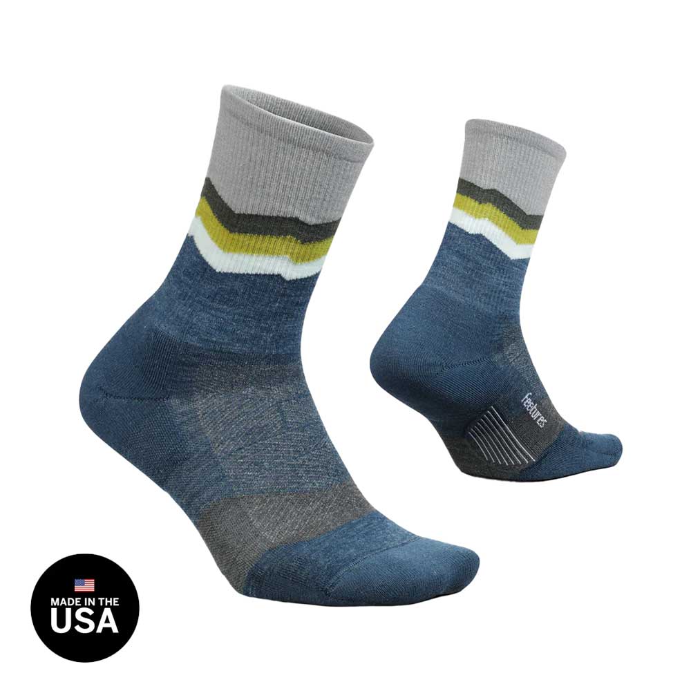 Feetures, Merino 10 Max Cushion Mini Crew - Switchback Navy