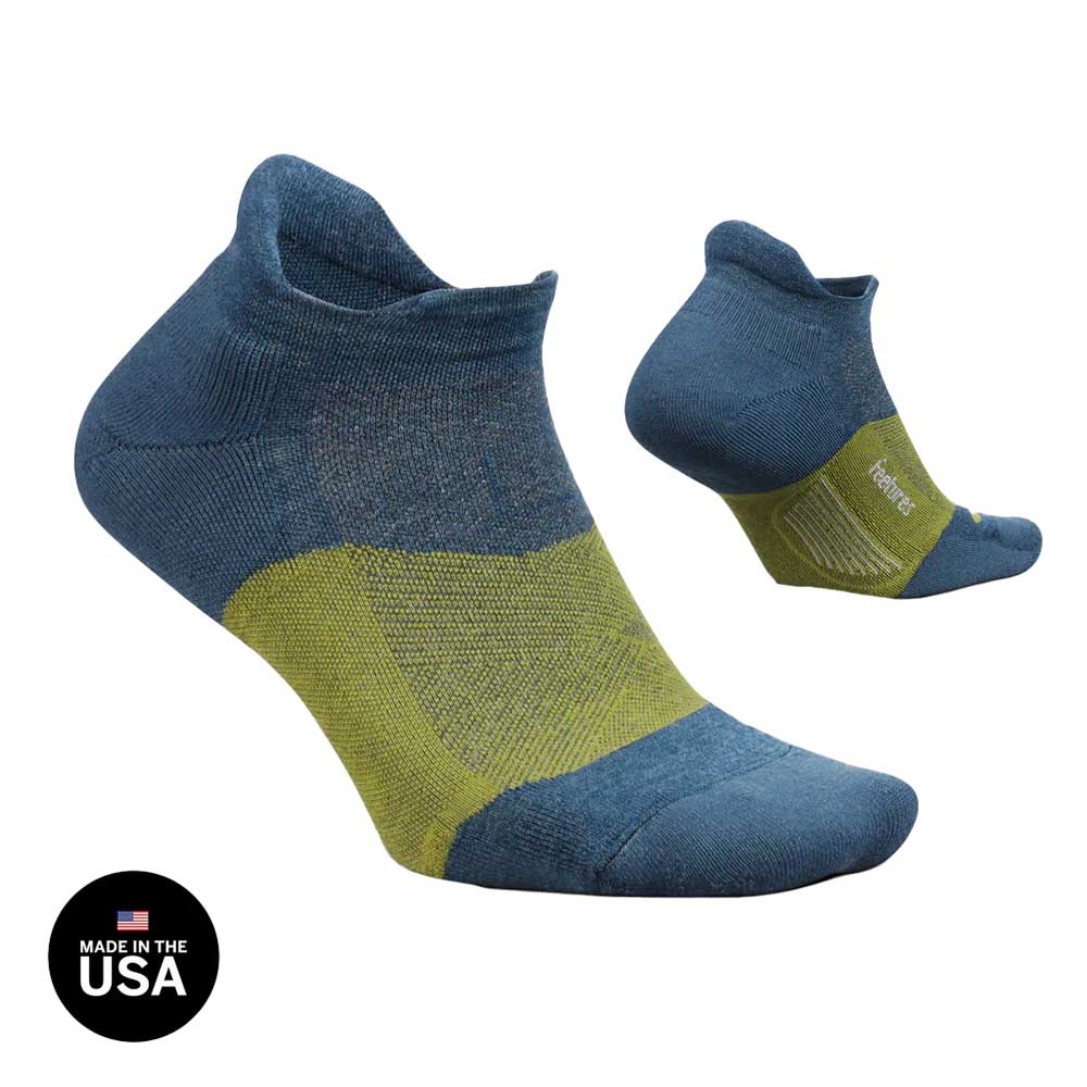 Feetures, Merino 10 Max Cushion No Show Tab - Midnight Moss