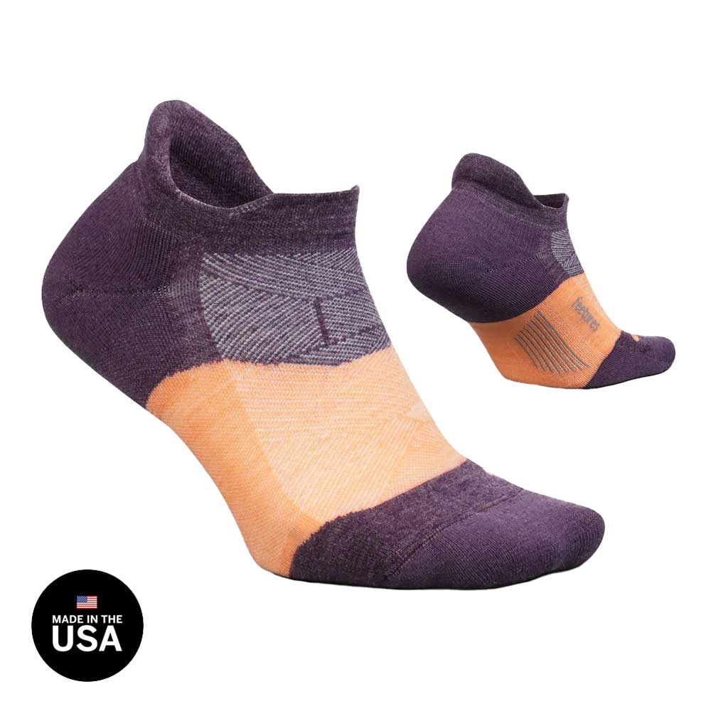 Feetures, Merino 10 Max Cushion No Show Tab - Spicy Plum