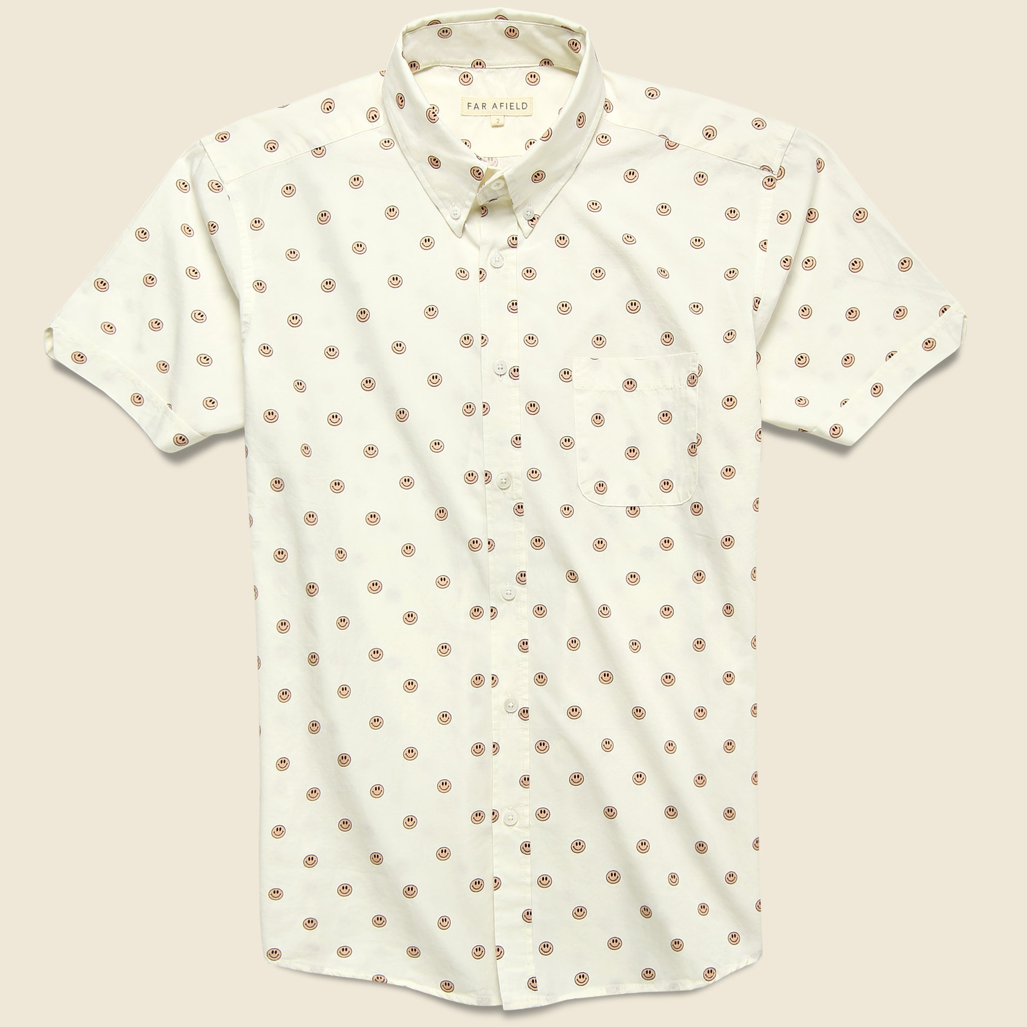 Far Afield, Mod Button Down Shirt - Acid Smiles