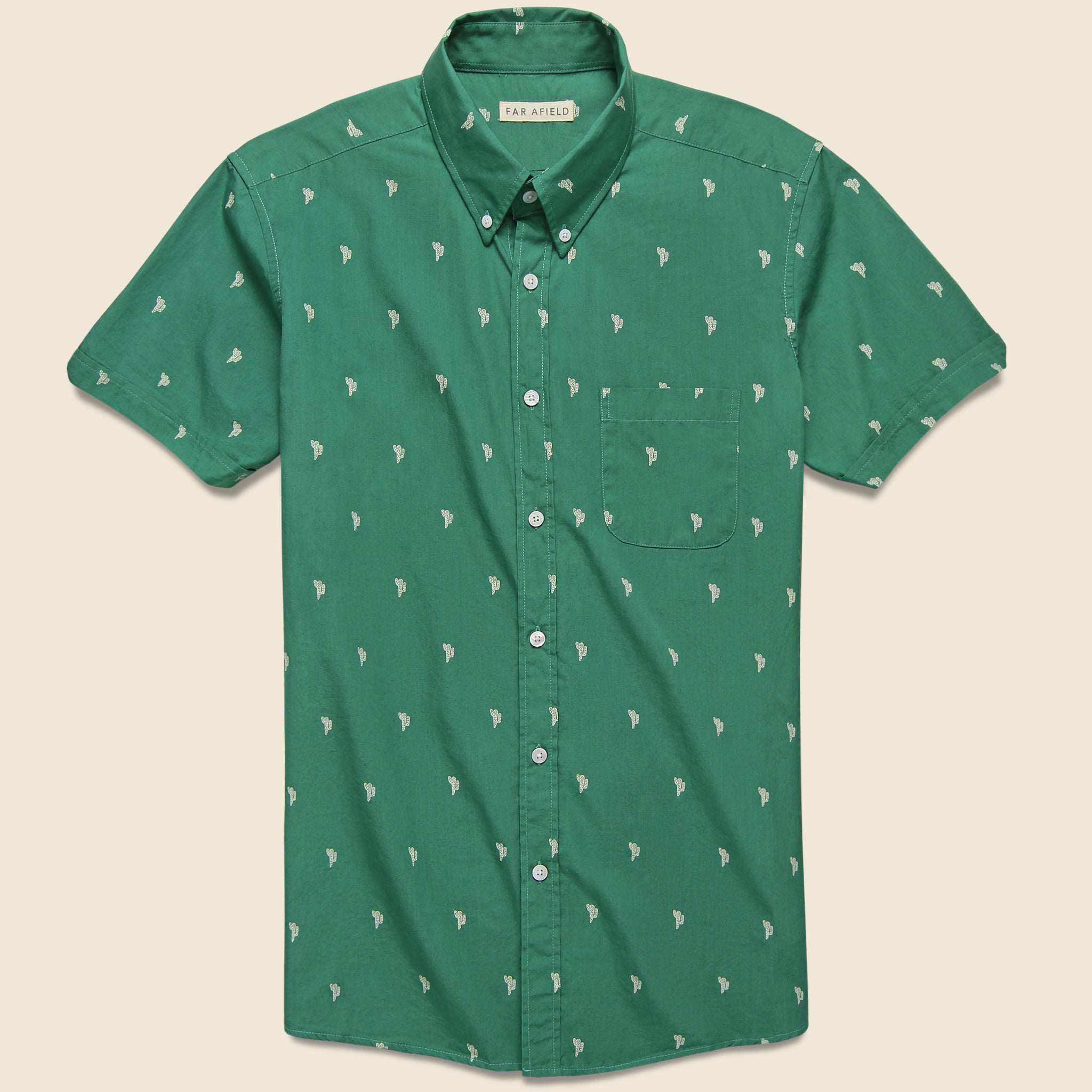 Far Afield, Mod Button Down Shirt - Cactus