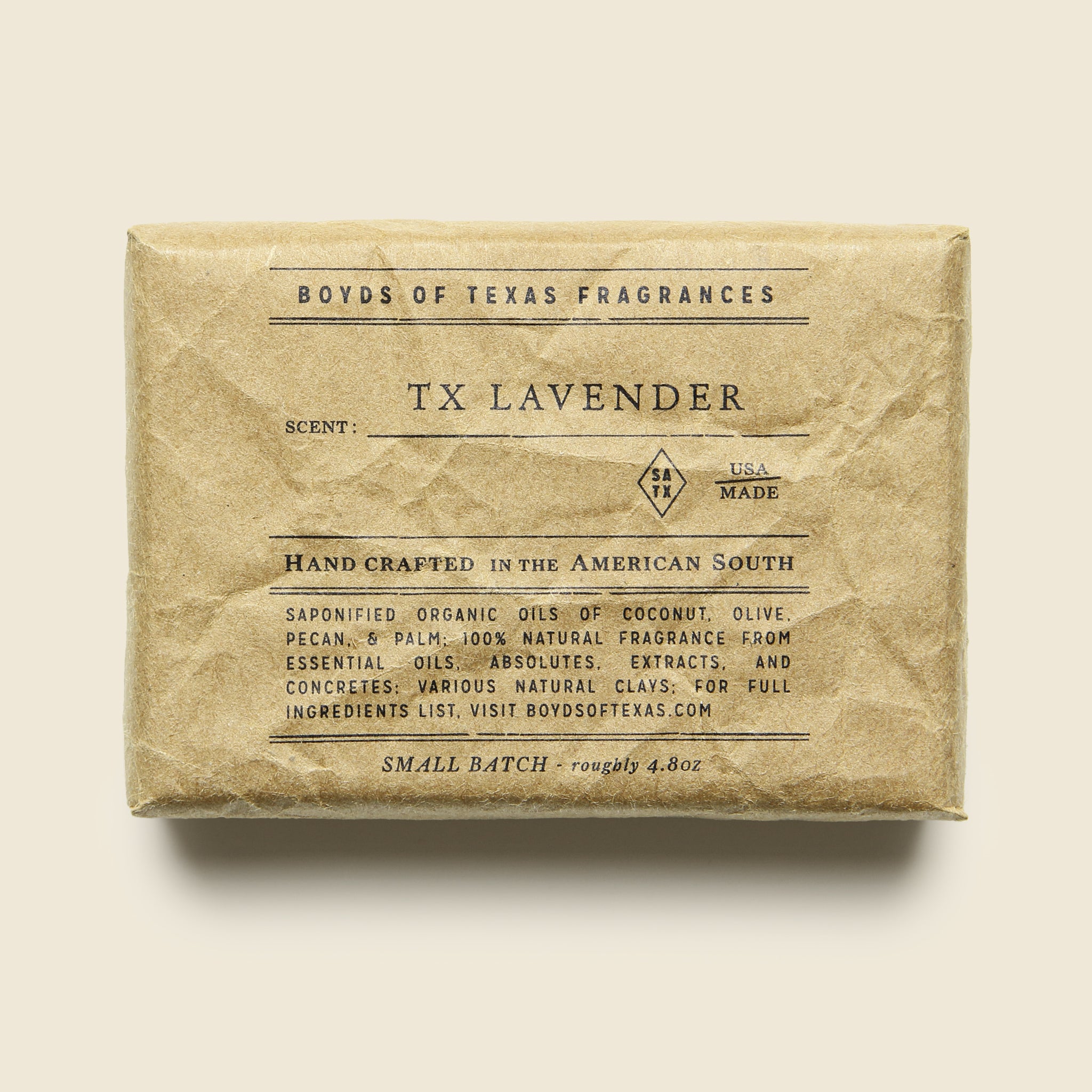 Boyd's of Texas, Natural Bar Soap - TX Lavender