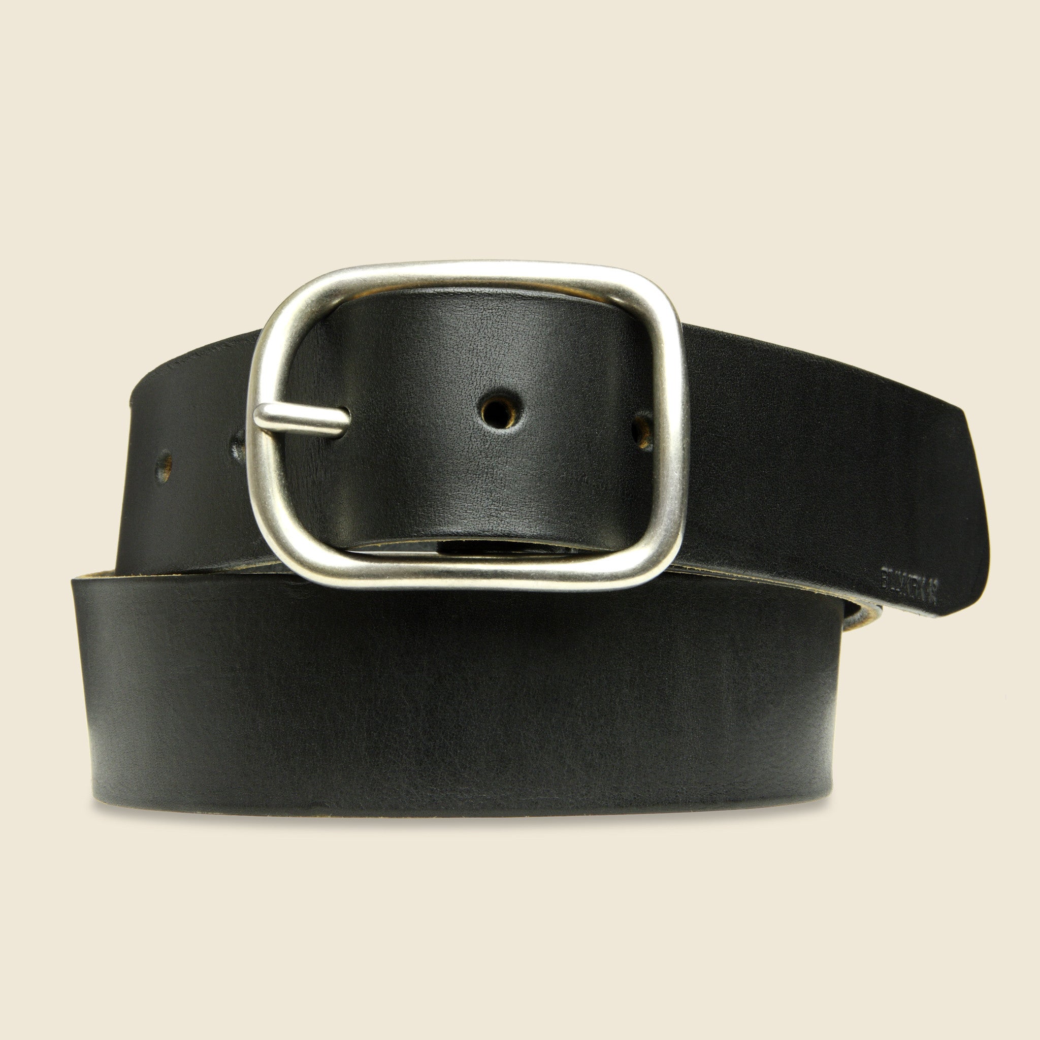 BILLYKIRK, Nickel Center Bar Belt - Black