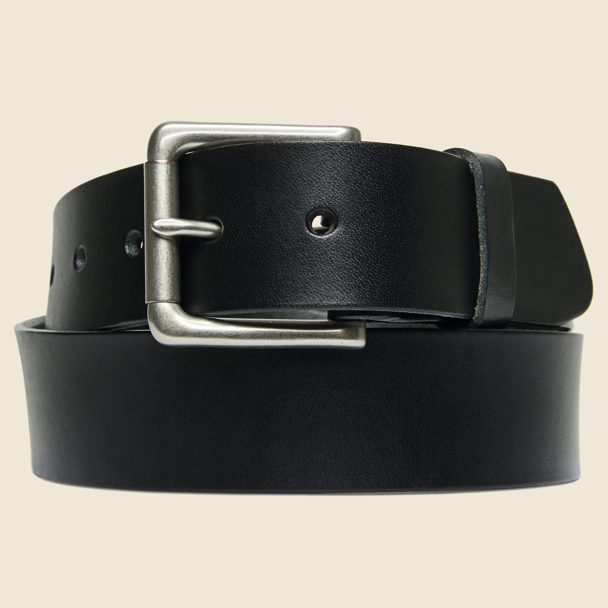 BILLYKIRK, Nickel Roller Bar Belt - Black