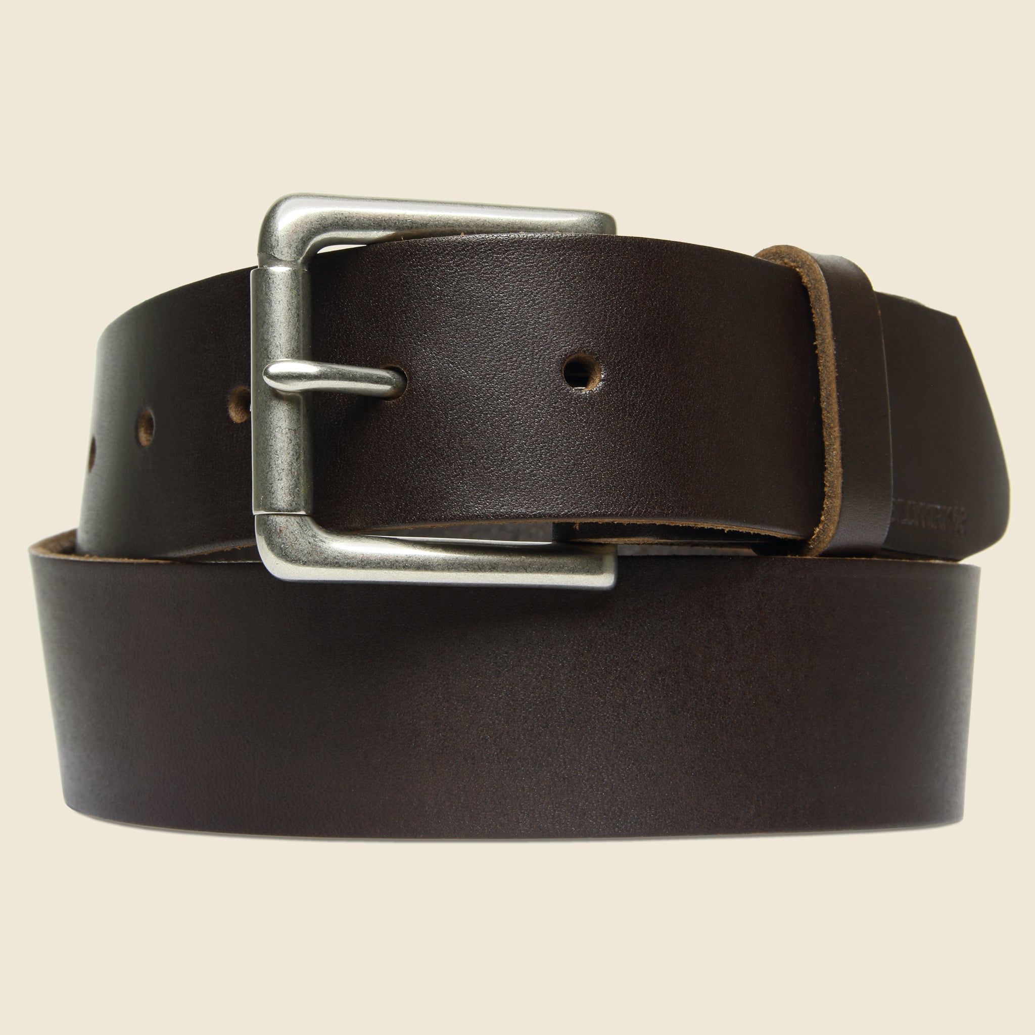 BILLYKIRK, Nickel Roller Bar Belt - Brown