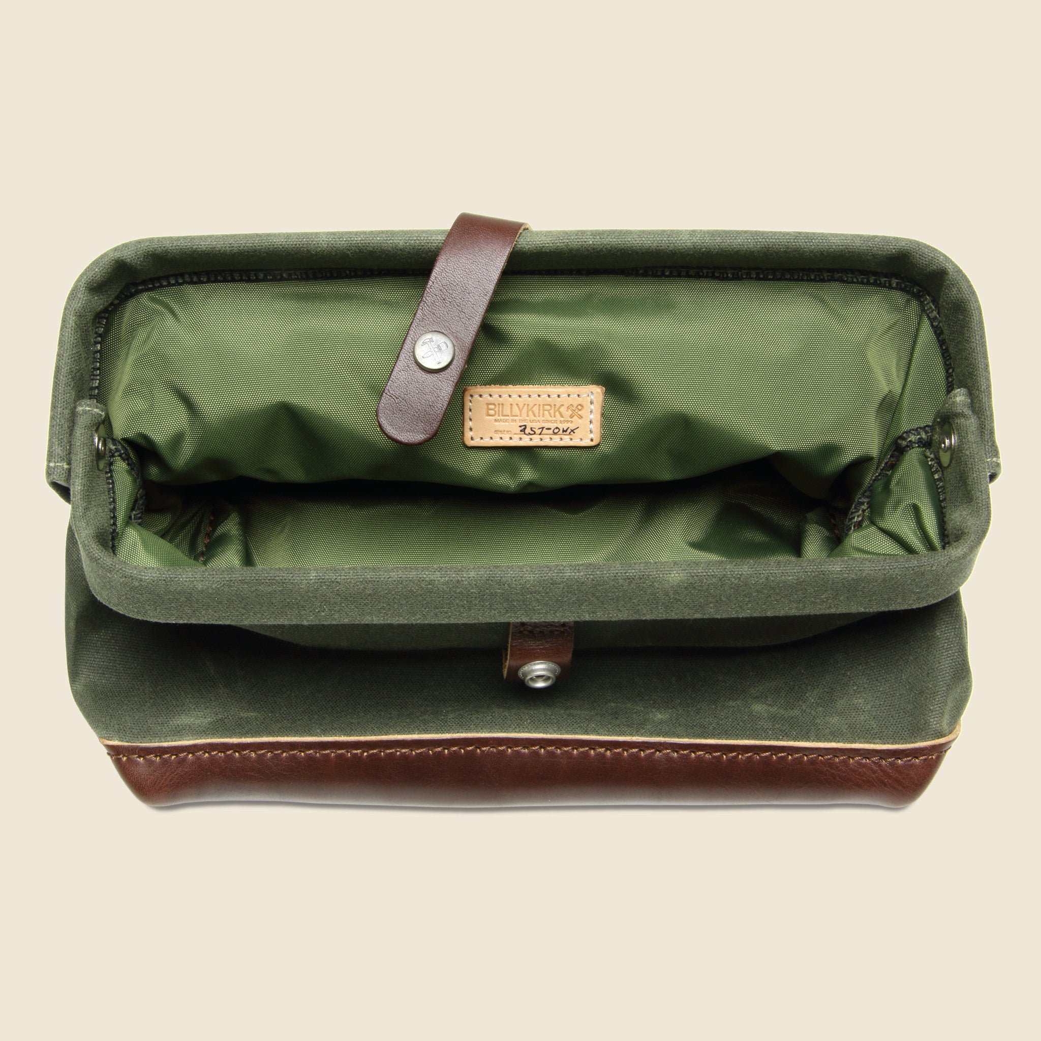 BILLYKIRK, No. 257 Snap Dopp Kit - Olive/Brown