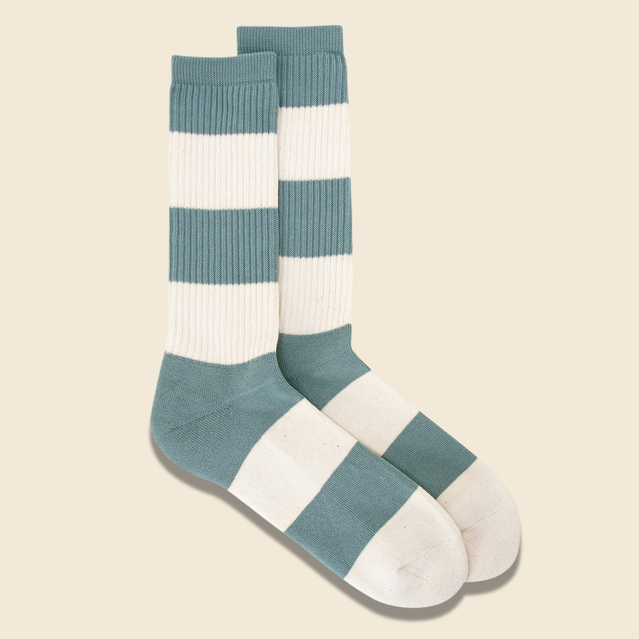 Anonymous Ism, OC Thick Stripes Crew Sock - Mint