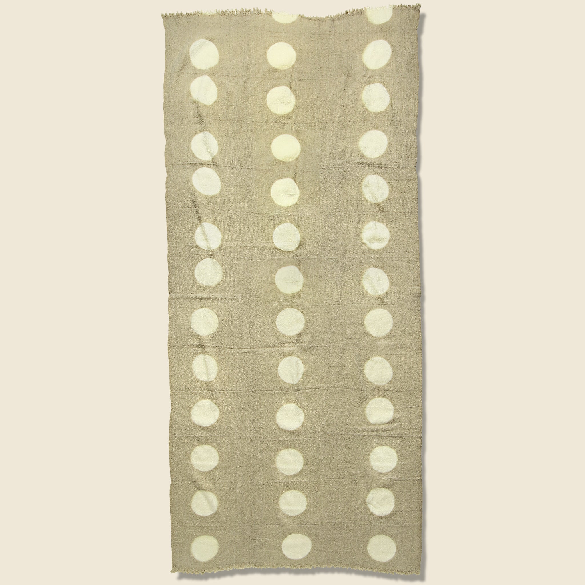 Auntie Oti, Polka Dot Throw Blanket - Tan