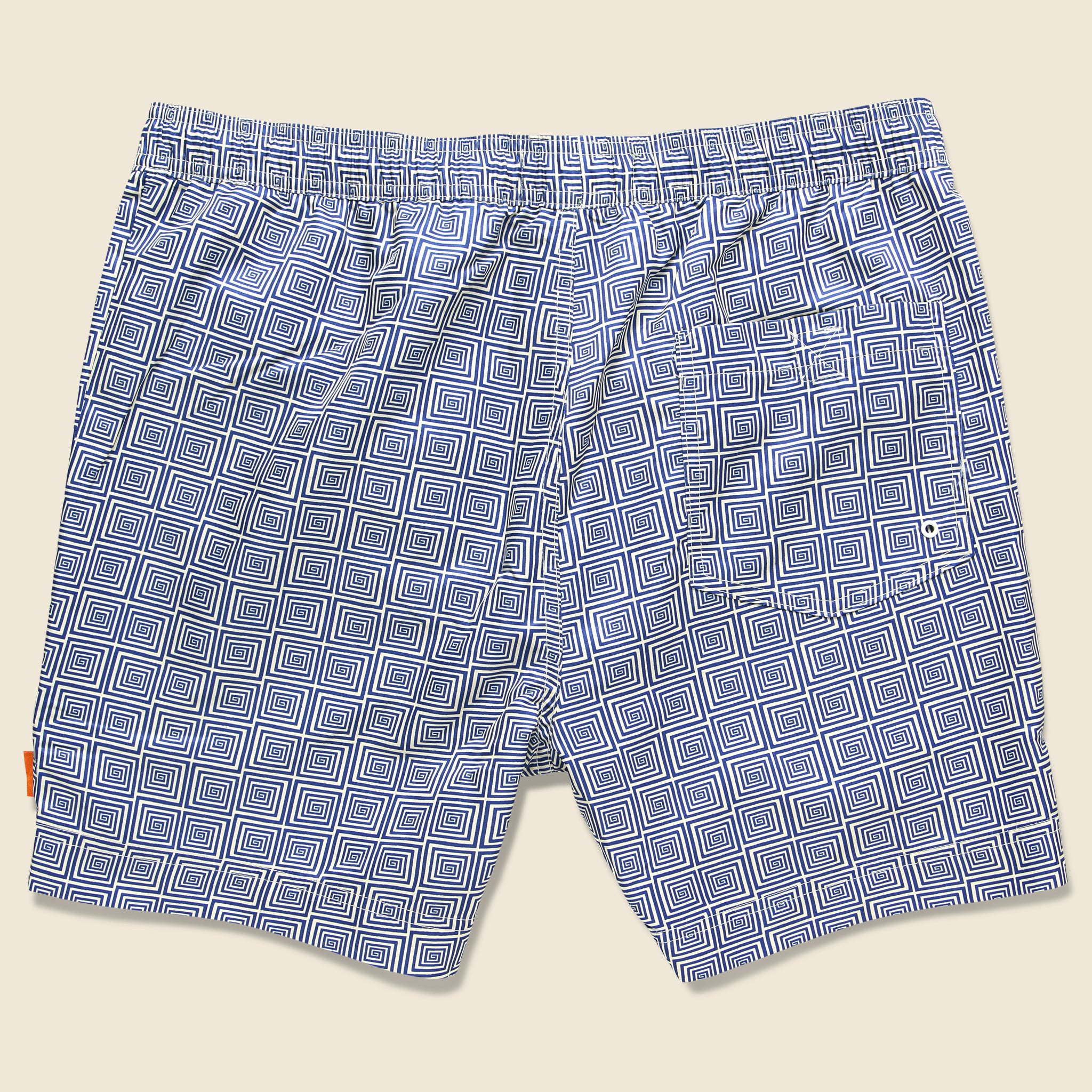 Afield, Printed Swimshorts - Blue Spiral