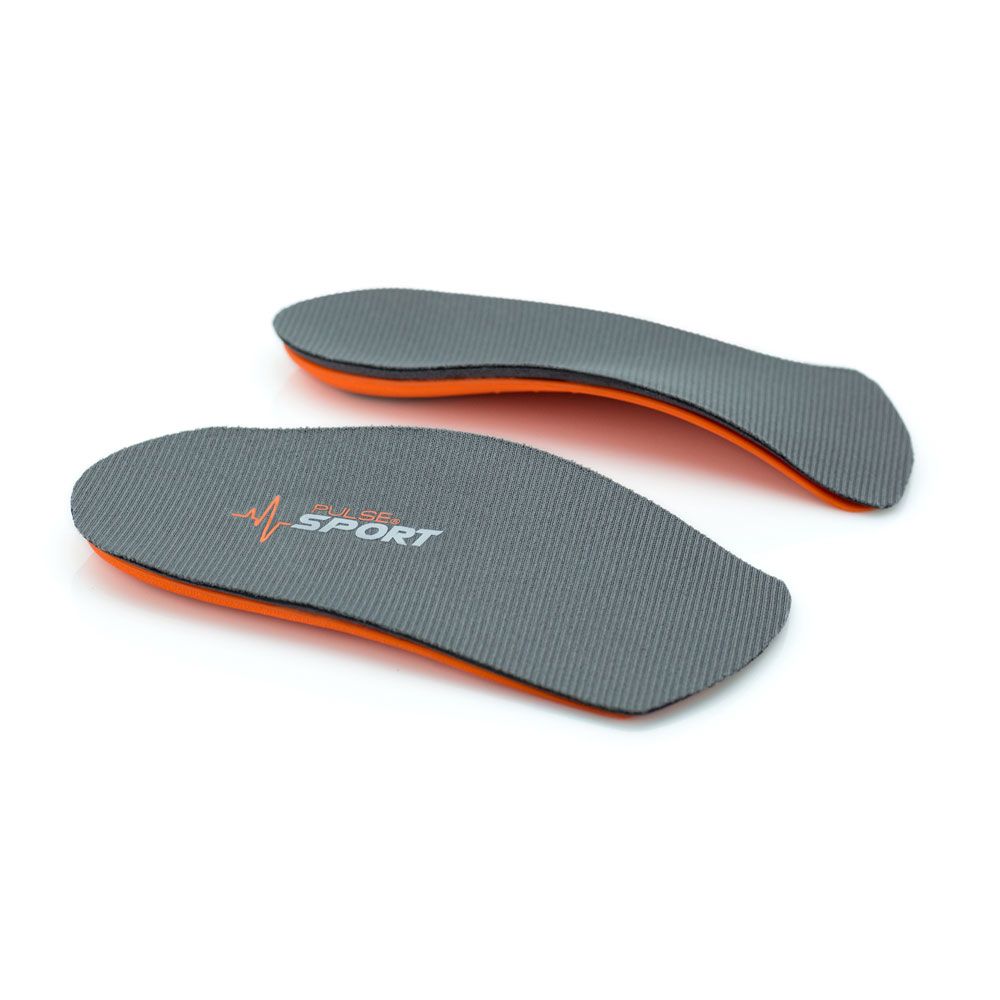 Powerstep, Pulse Sport 3/4 Orthotics Insole - Grey/Orange