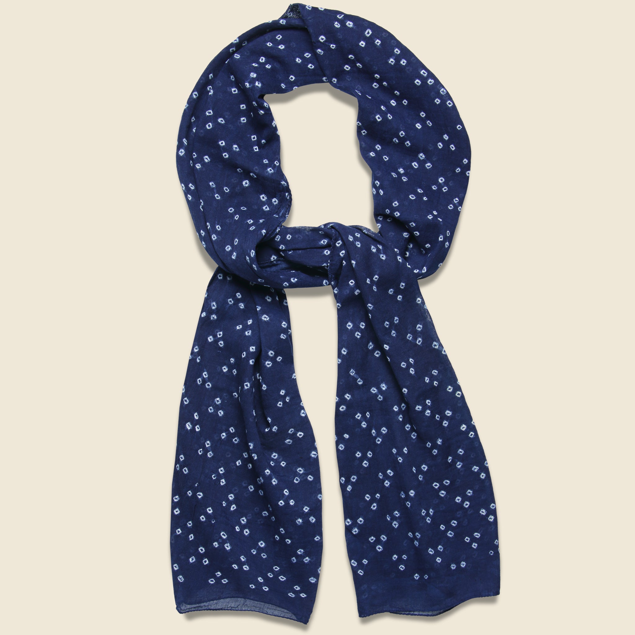 Auntie Oti, Raindrop Scarf - Indigo