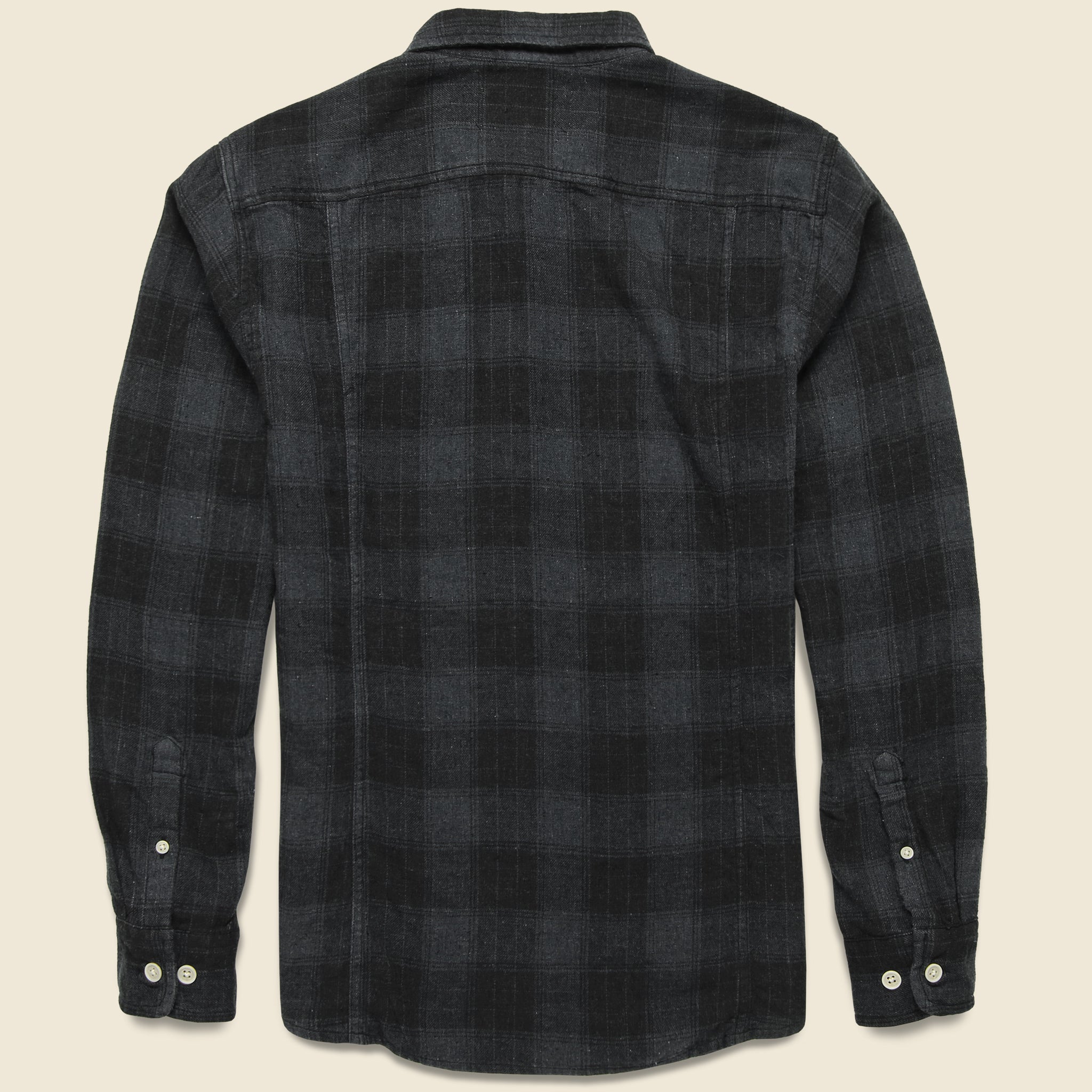 Corridor, Recycled Plaid Flannel - Black