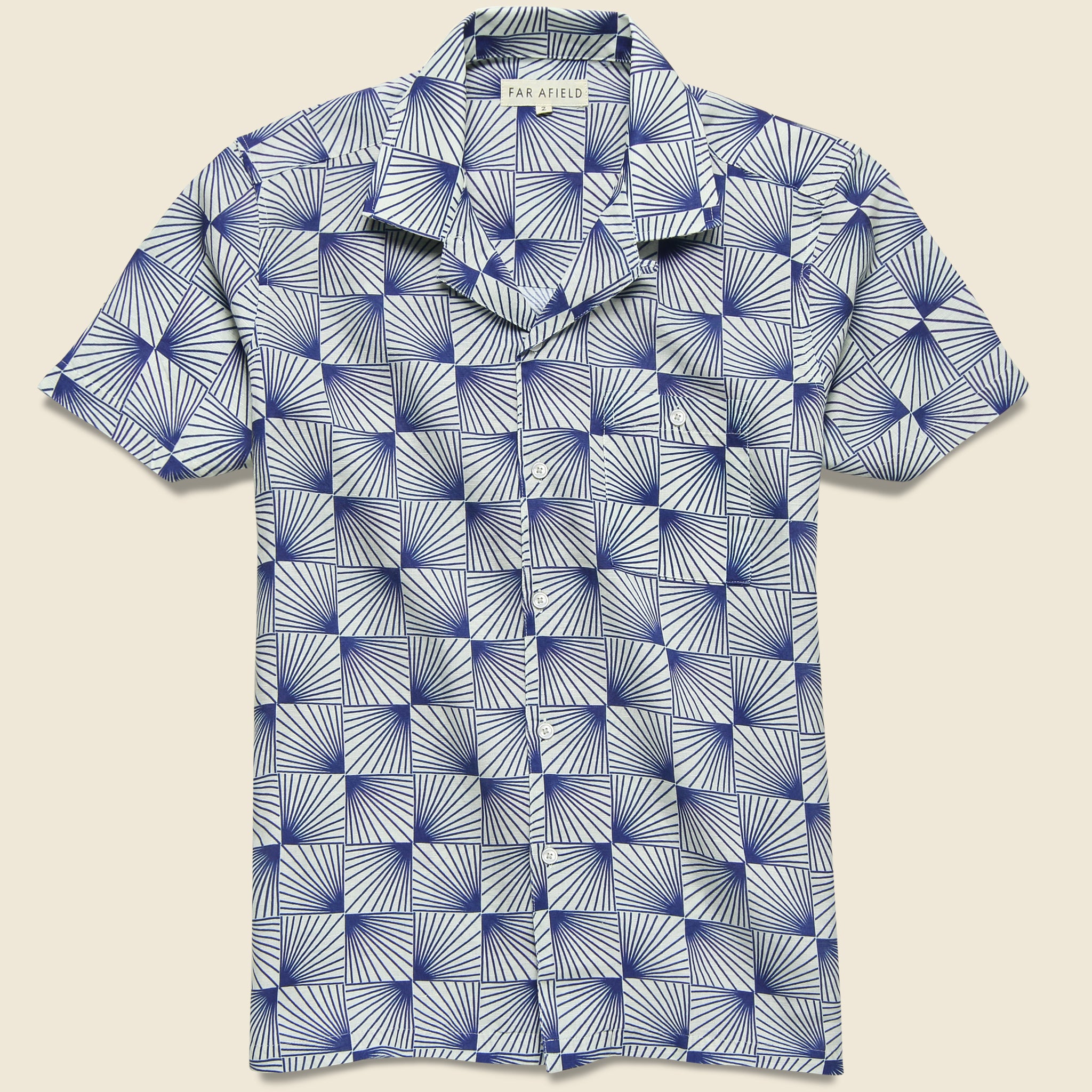 Far Afield, Selleck Shirt - Monaco Blue Sun Rays