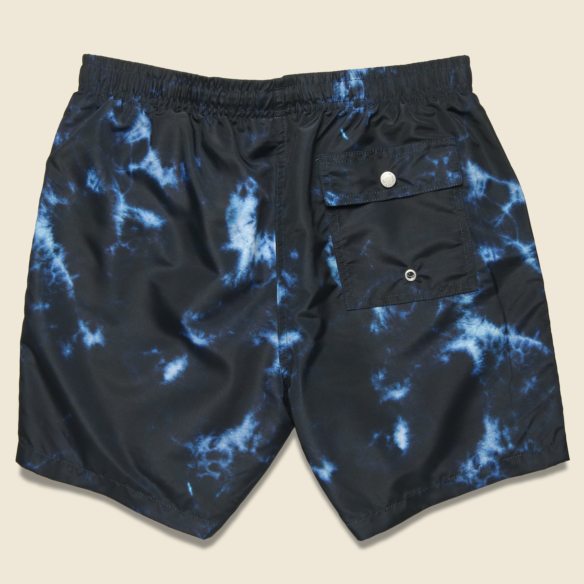 Bather Trunk Co., Shibori Dyed Swim Trunk - Indigo