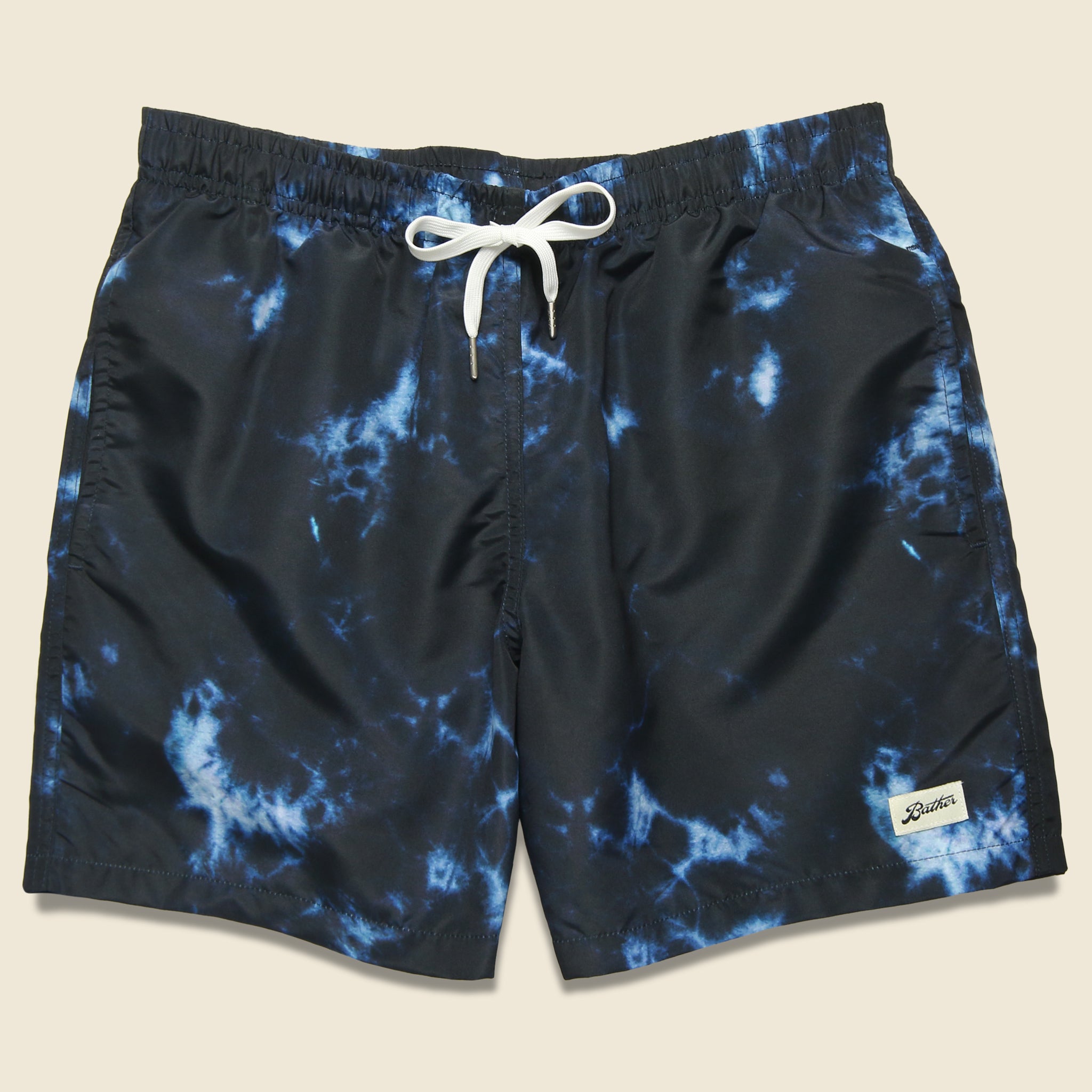 Bather Trunk Co., Shibori Dyed Swim Trunk - Indigo