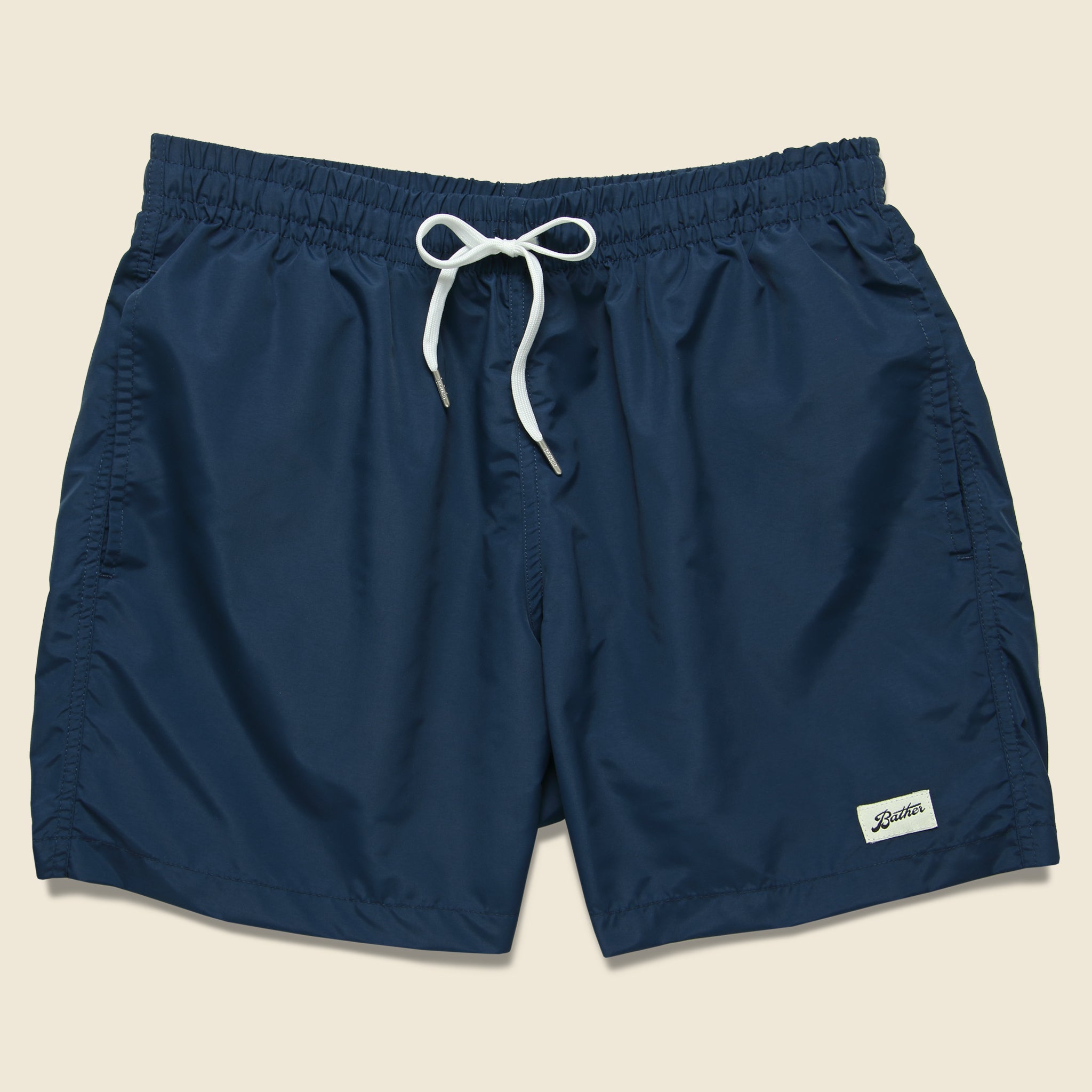 Bather, Solid Swim Trunk - Navy