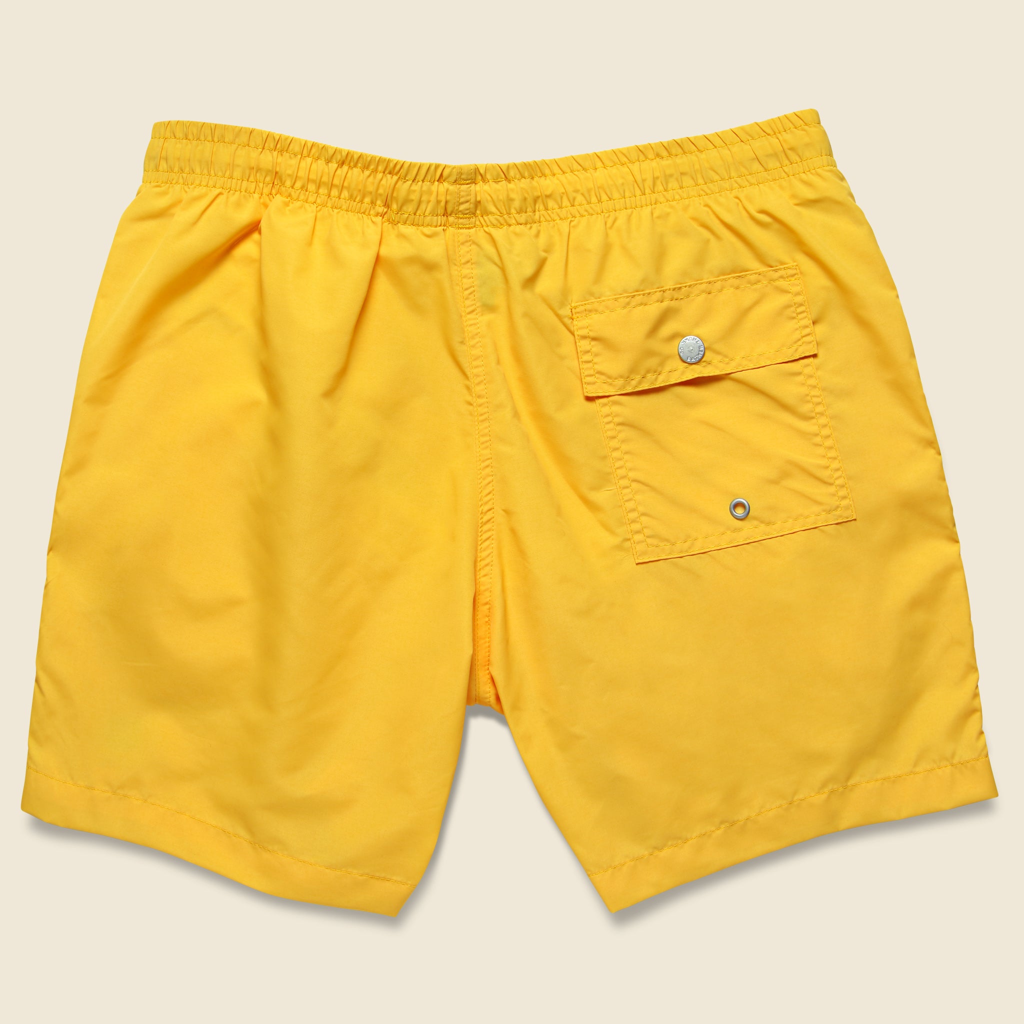 Bather, Solid Swim Trunk - Yellow