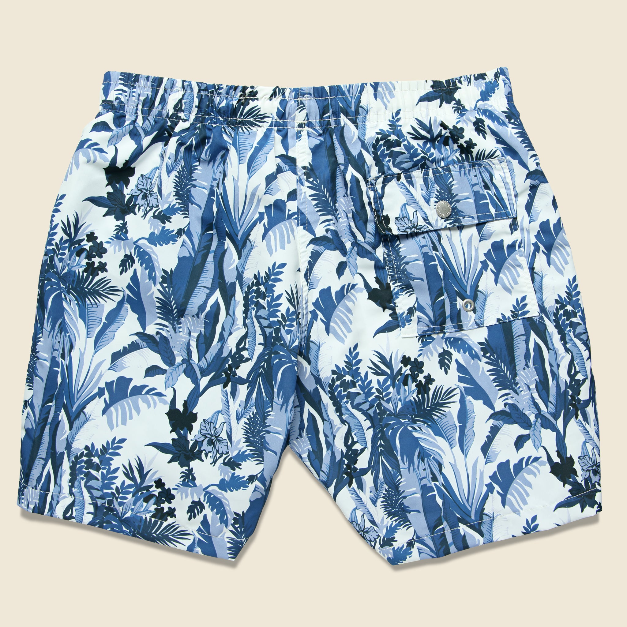 Bather Trunk Co., Tropical Forest Swim Trunk - Blue