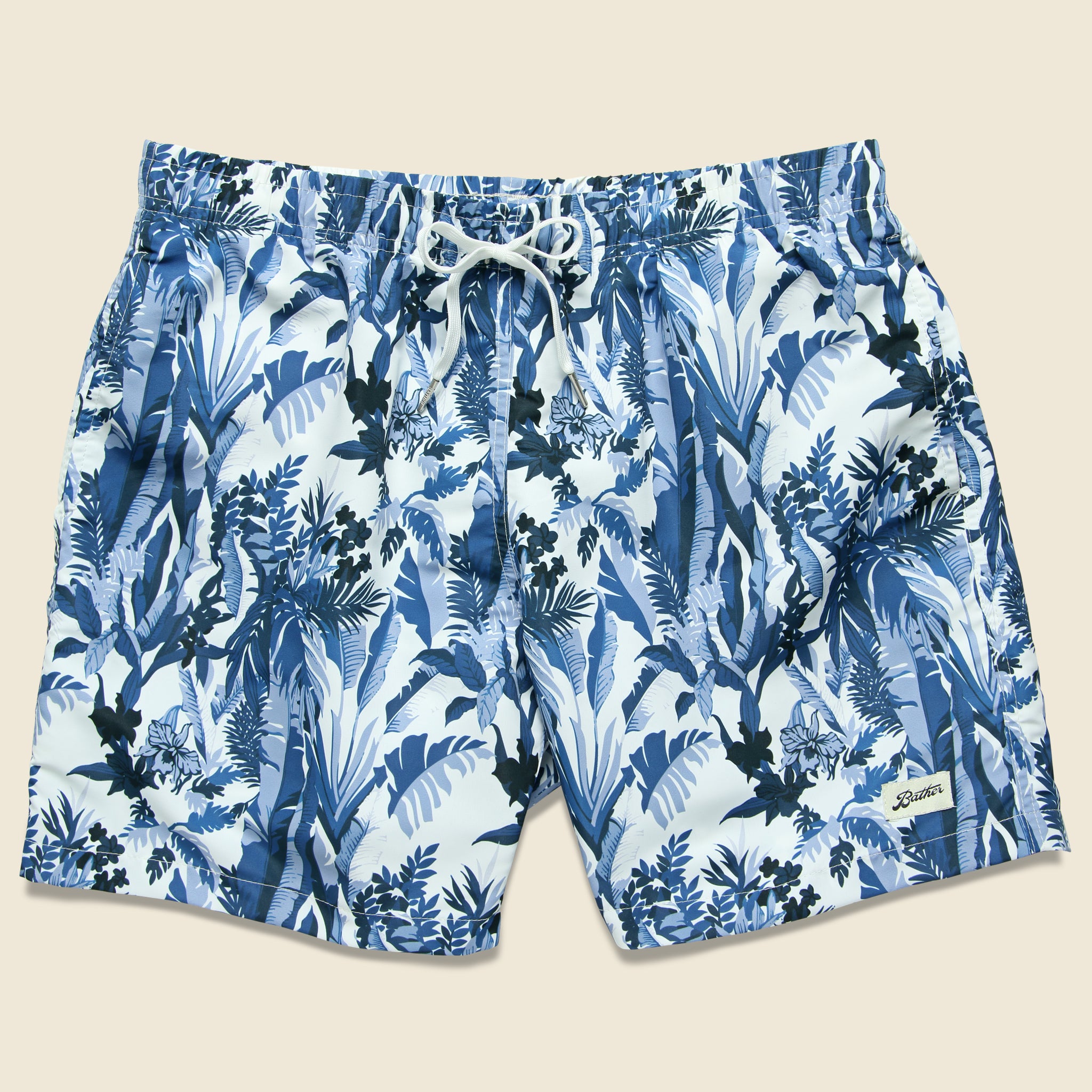 Bather Trunk Co., Tropical Forest Swim Trunk - Blue