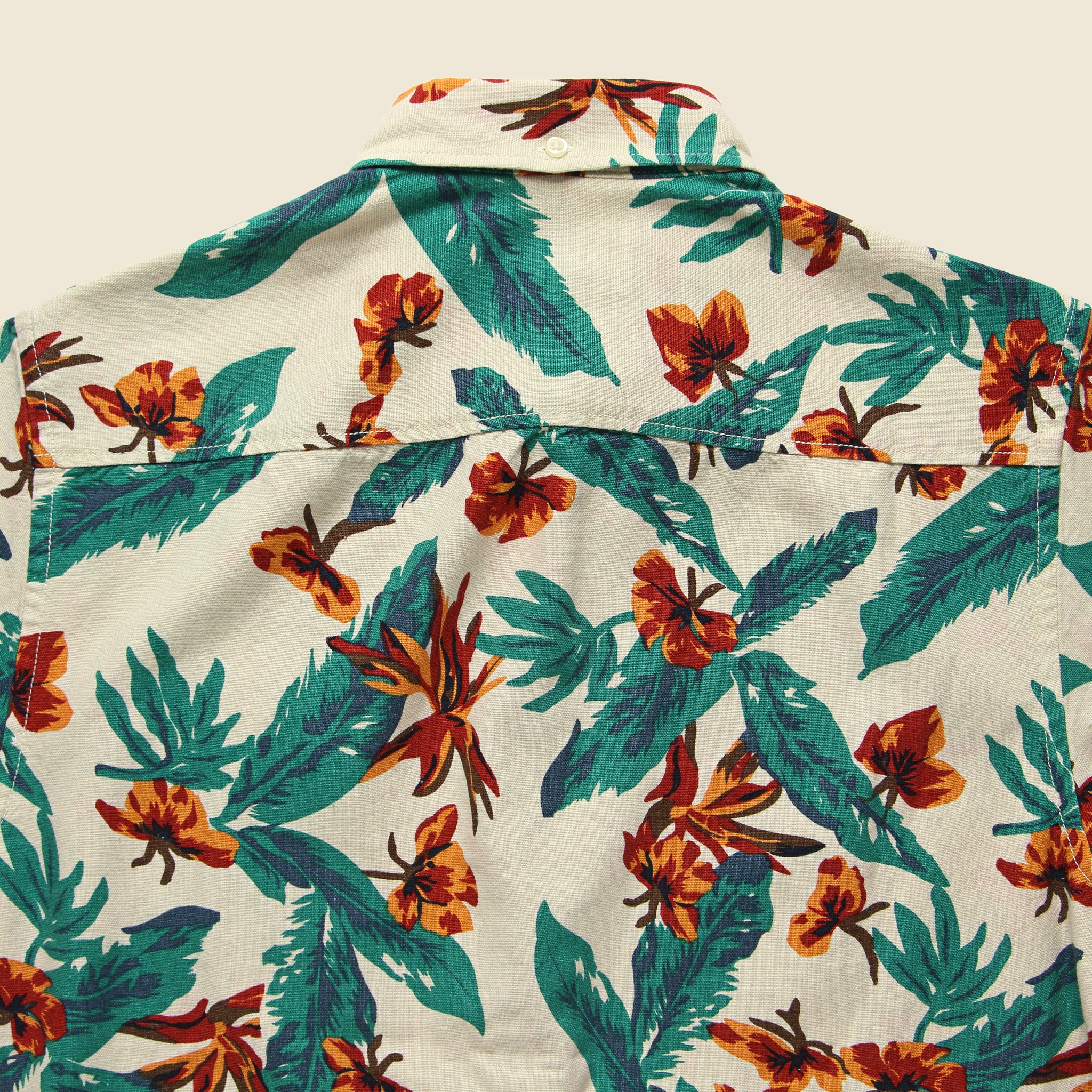 Barque, Tropical Print Shirt - Natural