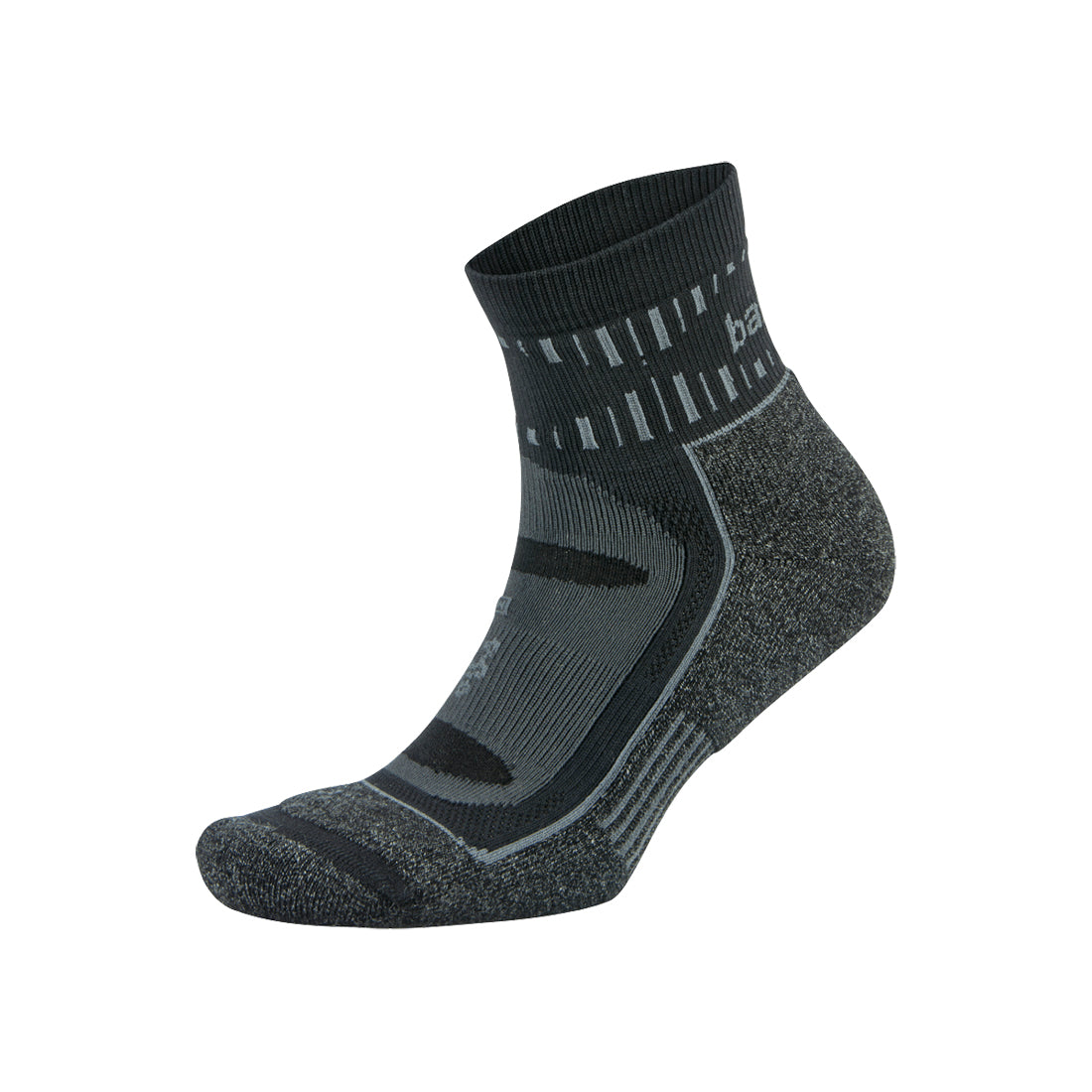 Balega, Unisex Blister Resist Quarter Running Socks - Grey/Black