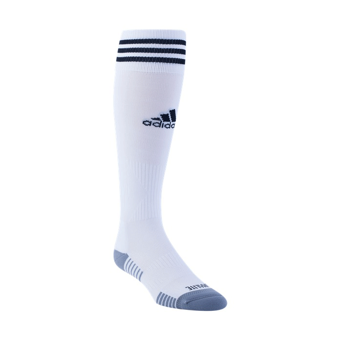 Agron (adidas), Unisex Copa Zone Cushion IV Soccer Sock - White/Black