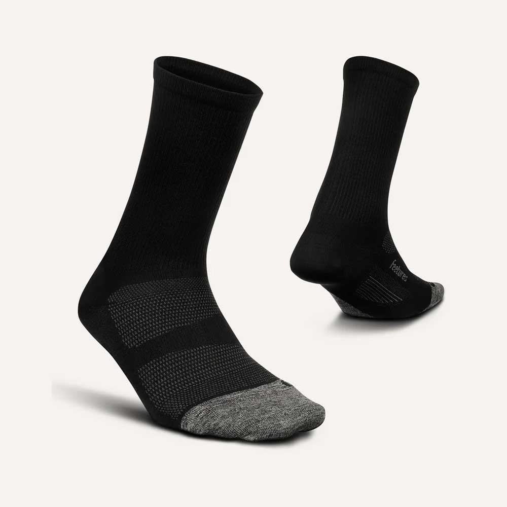 Feetures, Unisex Elite Light Cushion Mini Crew - Black