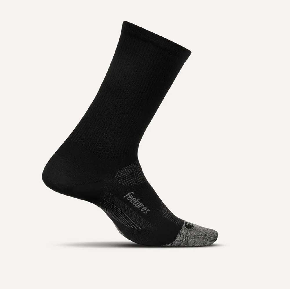 Feetures, Unisex Elite Light Cushion Mini Crew - Black