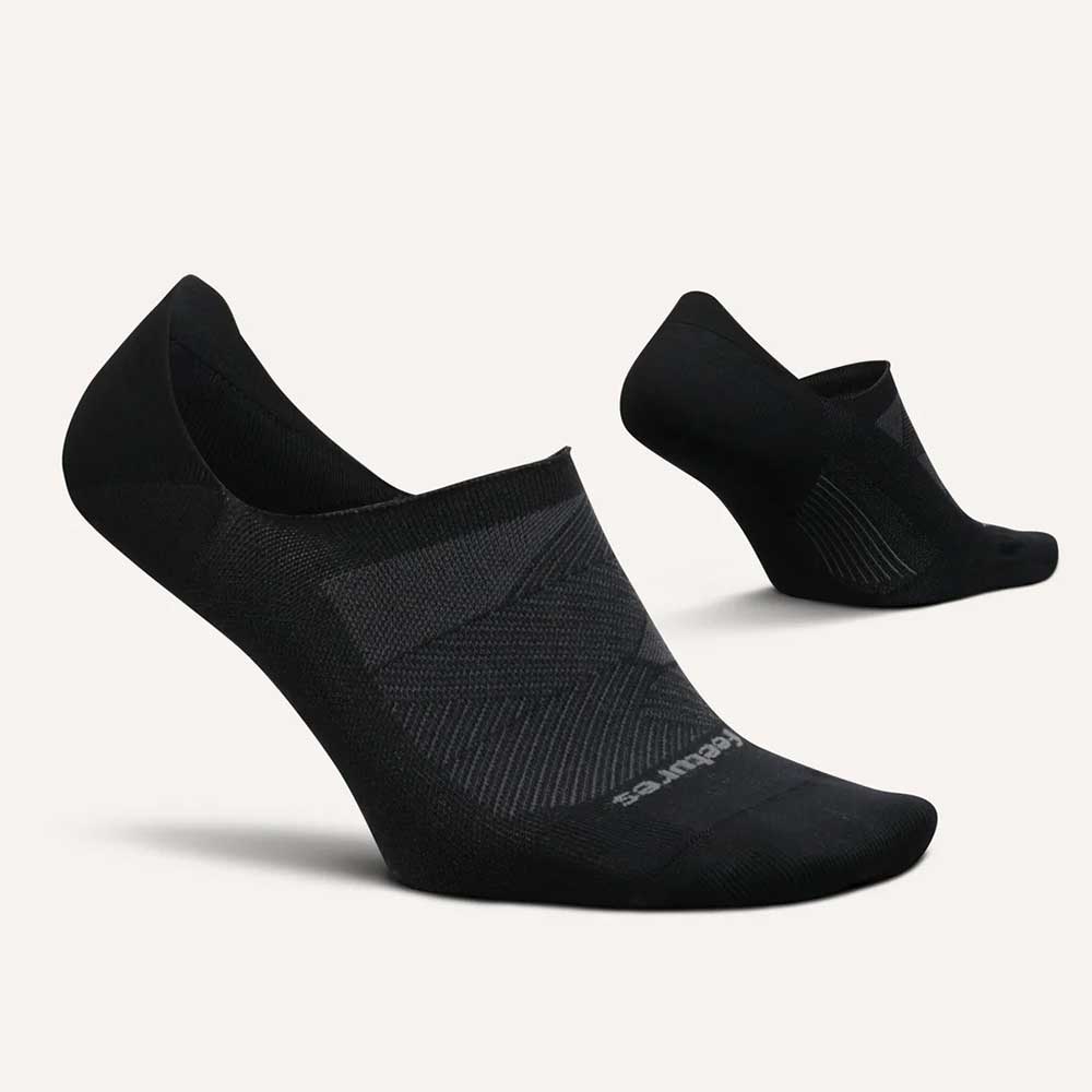 Feetures, Unisex Elite Light Cushion Mini Crew Sock  - Black