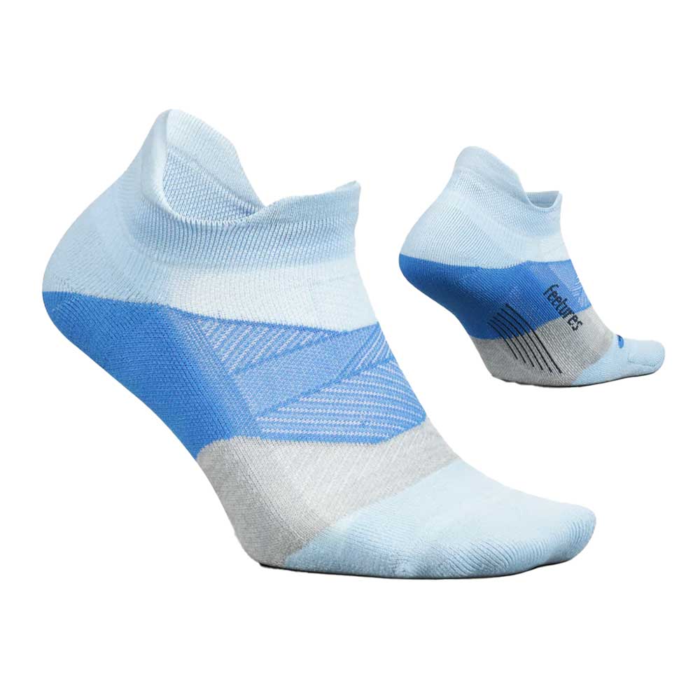 Feetures, Unisex Elite Light Cushion No Show Tab Socks - Big Sky Blue