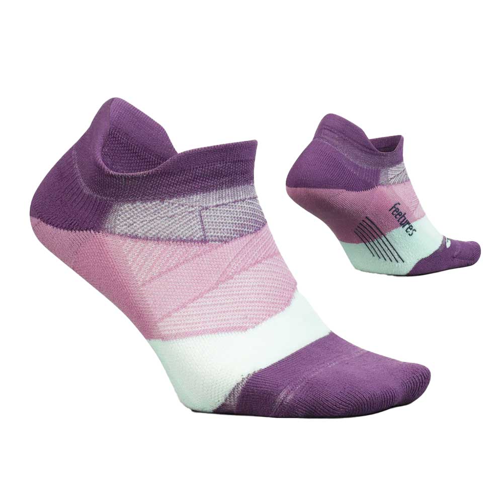 Feetures, Unisex Elite Light Cushion No Show Tab Socks - Peak Purple