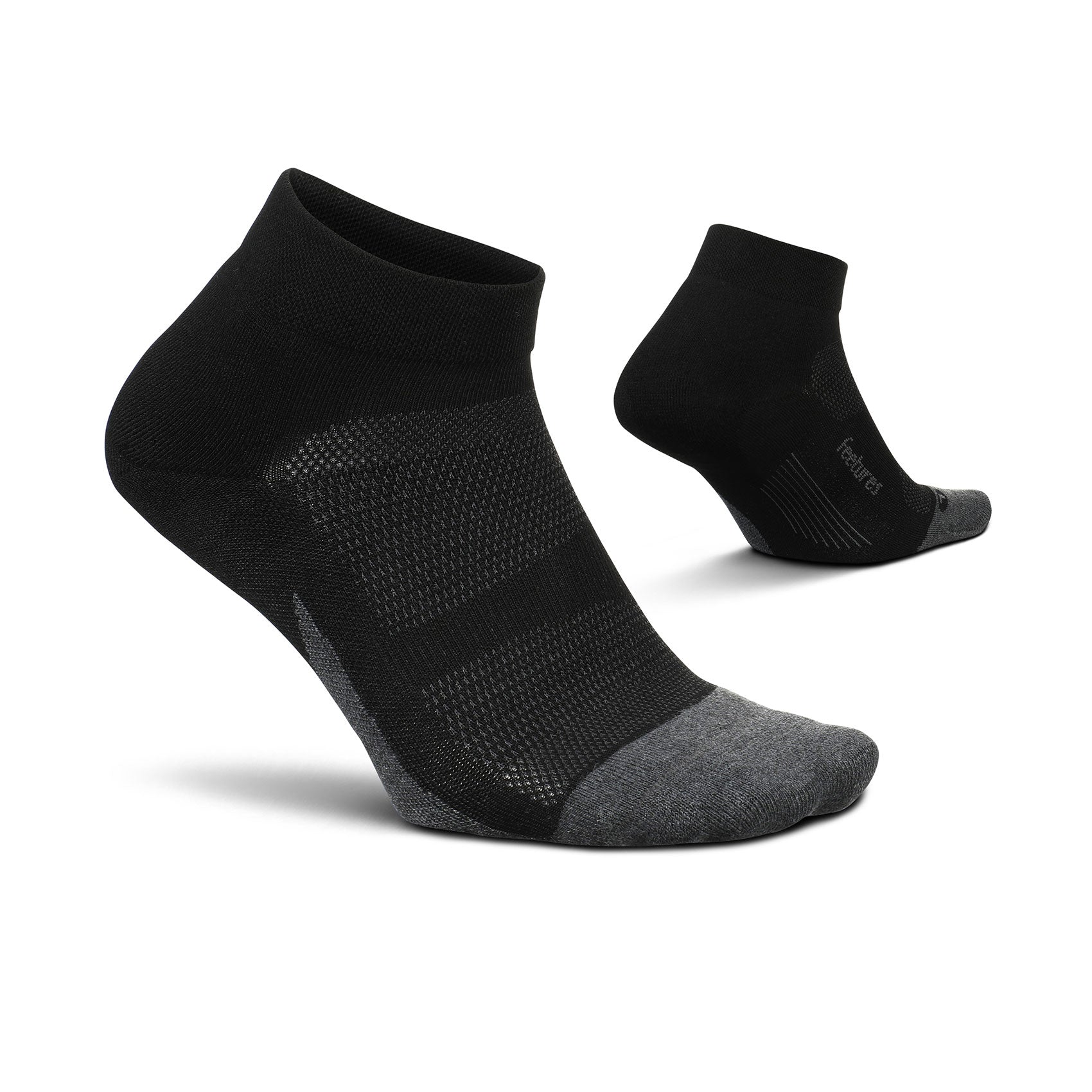 Feetures, Unisex Elite Max Cushion Low Cut Socks - Black