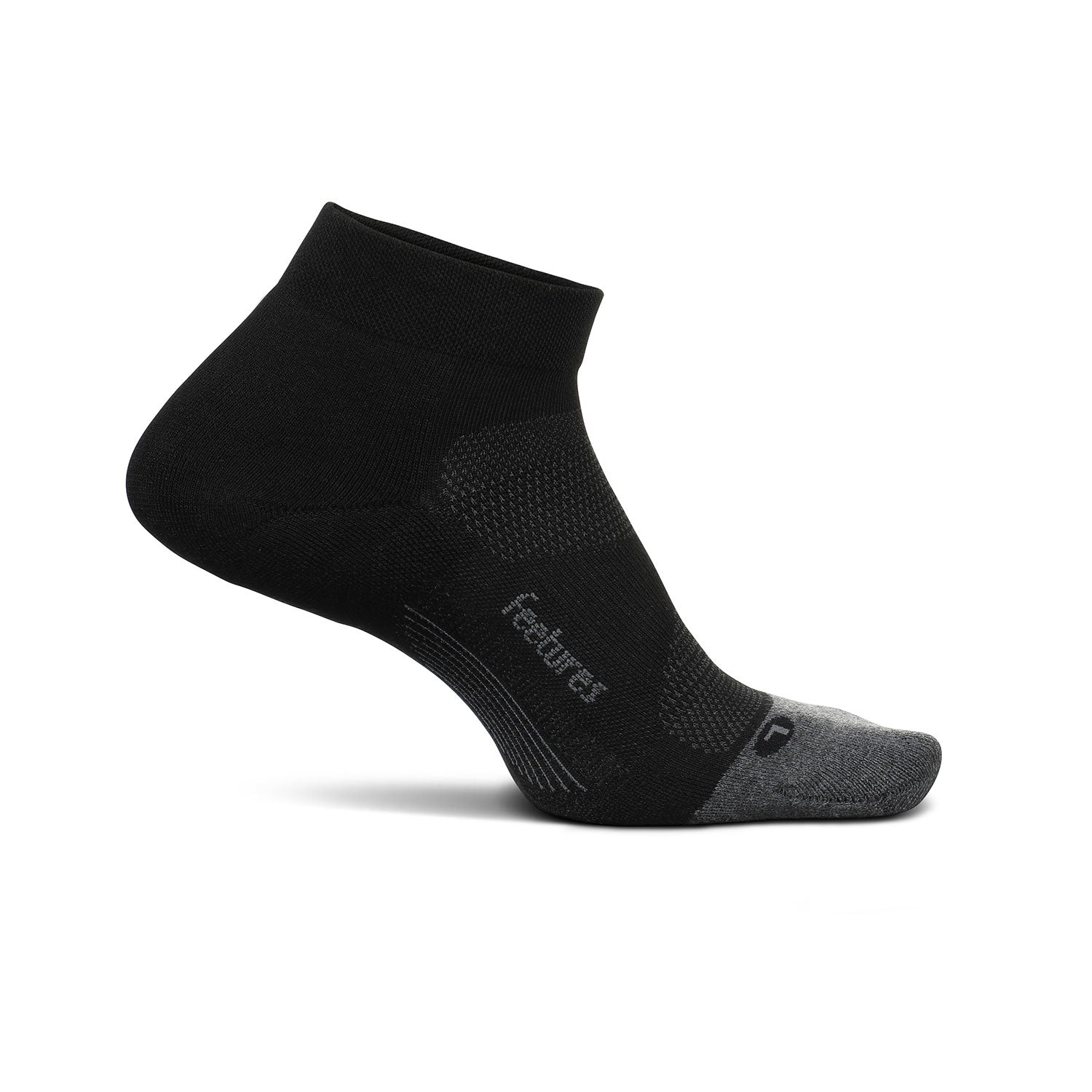 Feetures, Unisex Elite Max Cushion Low Cut Socks - Black