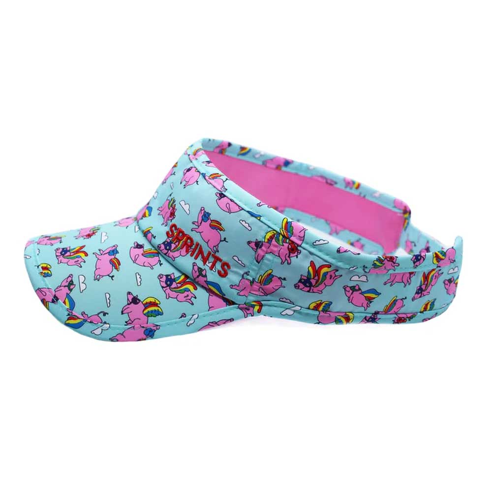 Sprints, Unisex Flying Pigs Running Visor