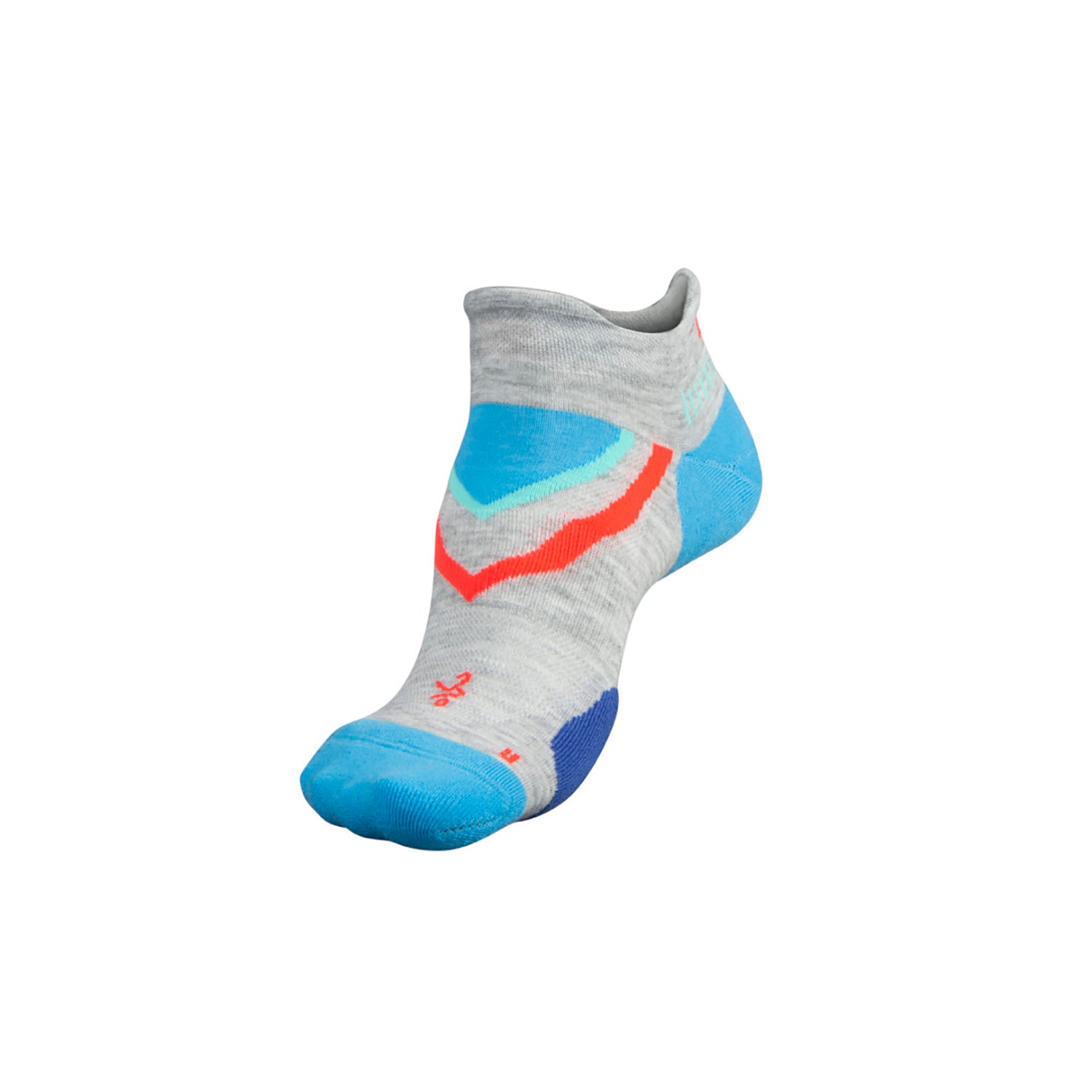 Balega, Unisex UltraGlide No Show Running Socks - Mid Grey/Ethereal Blue