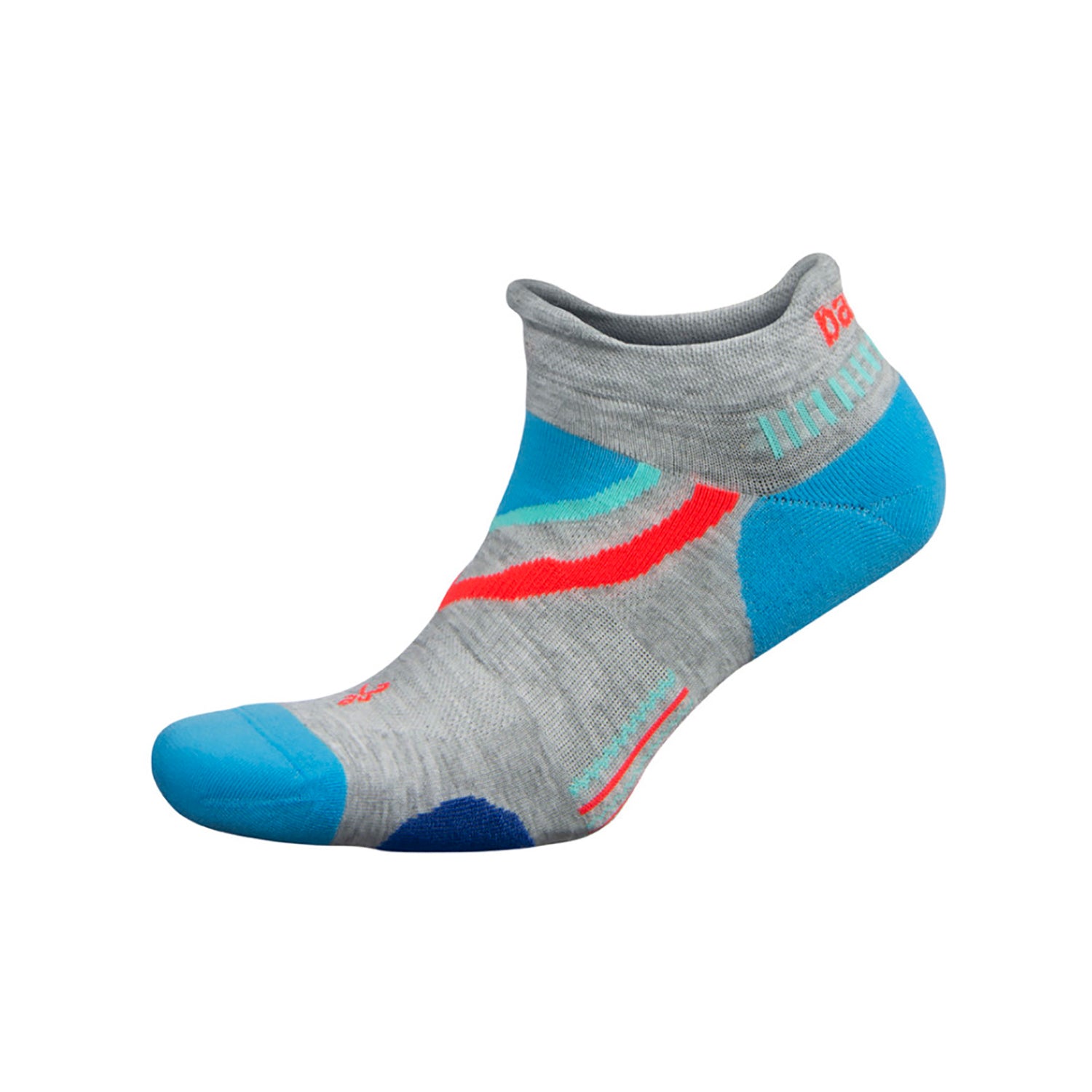 Balega, Unisex UltraGlide No Show Running Socks - Mid Grey/Ethereal Blue