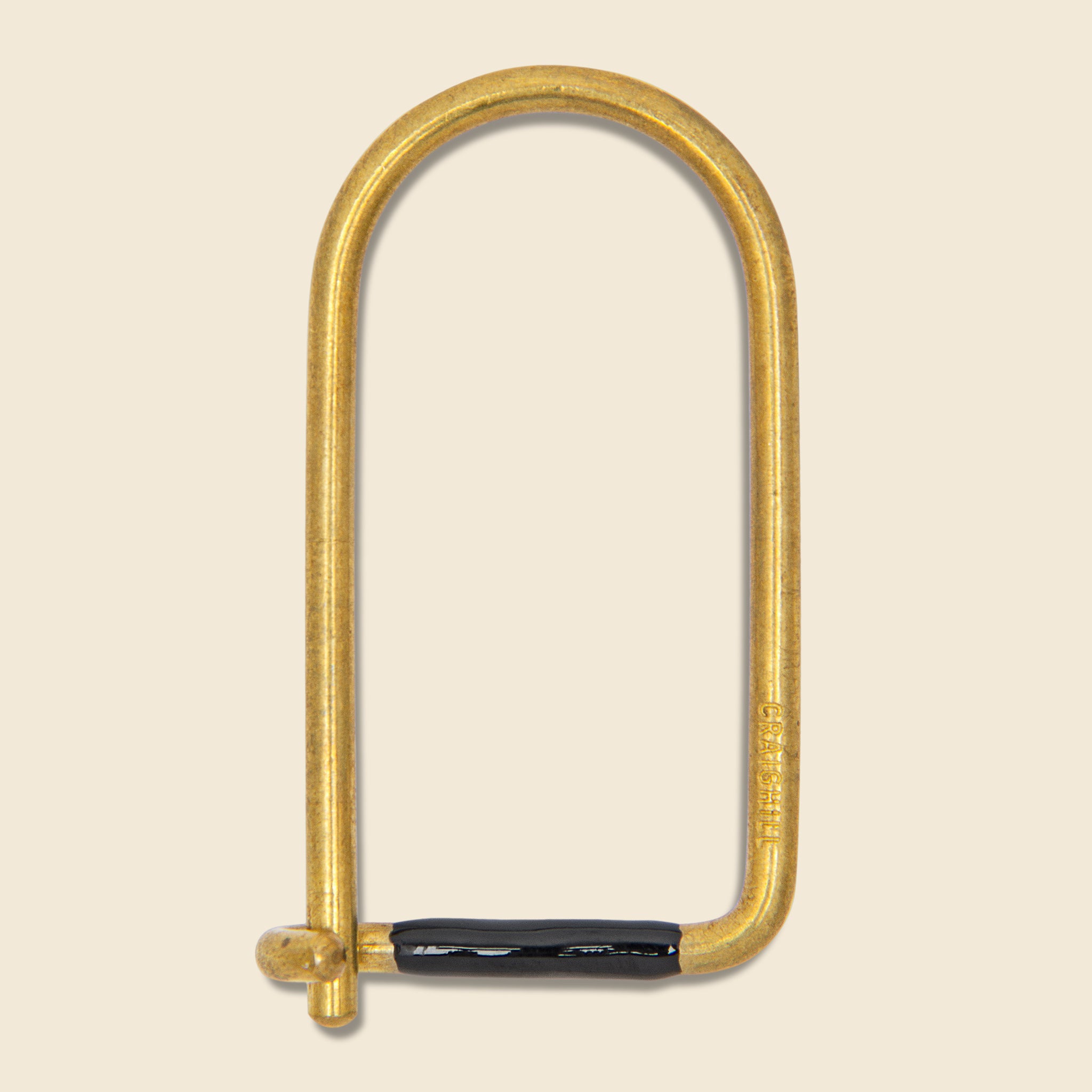 Craighill, Wilson Enameled Key Ring - Brass/Black