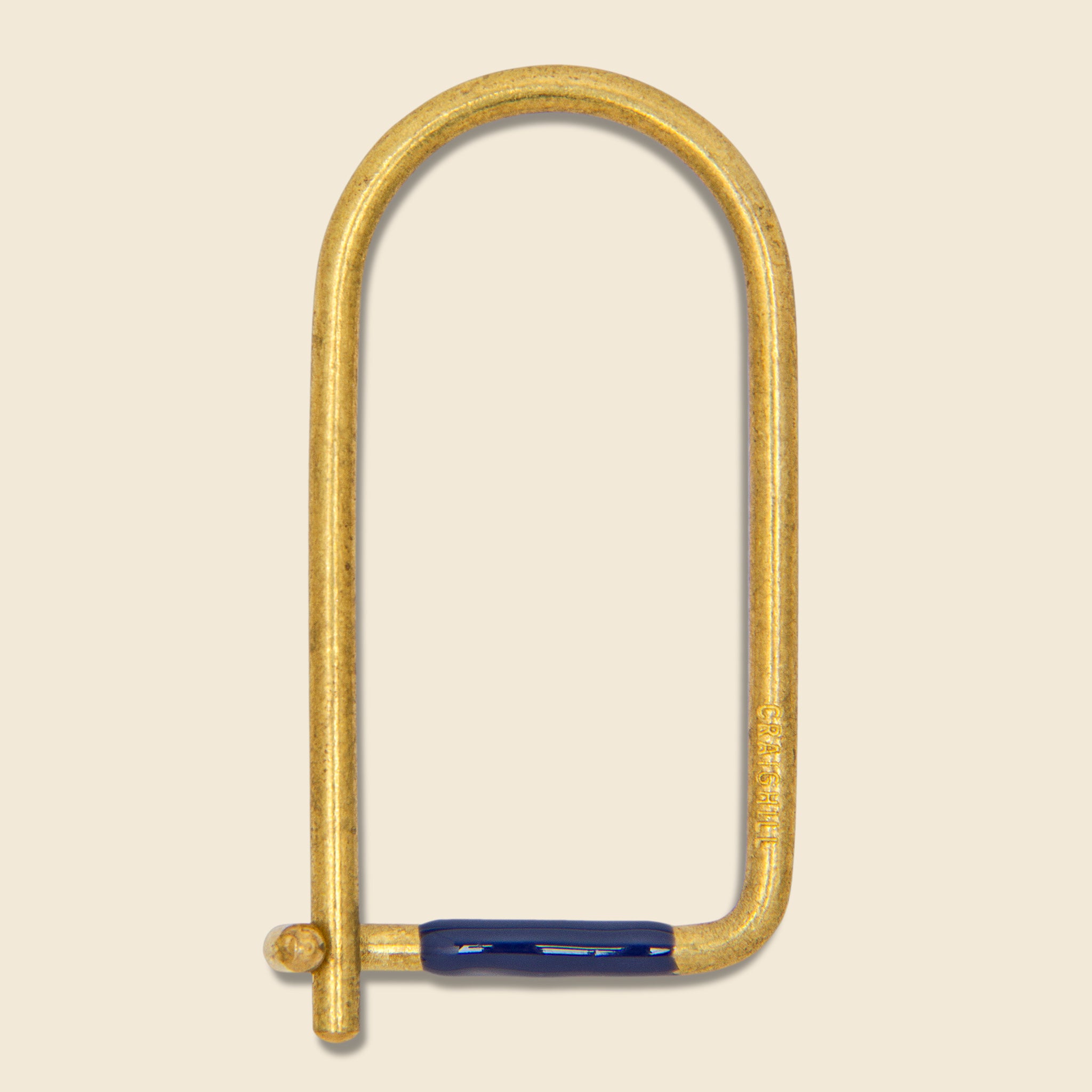 Craighill, Wilson Enameled Key Ring - Brass/Blue